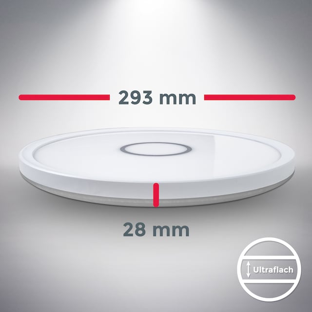 OTTO Flur, Panel, Deckenleuchte, LED Deckenlampe, inkl. 18W bestellen 2400lm Wohnzimmer, 1 ultraflach, B.K.Licht flammig-flammig, bei online