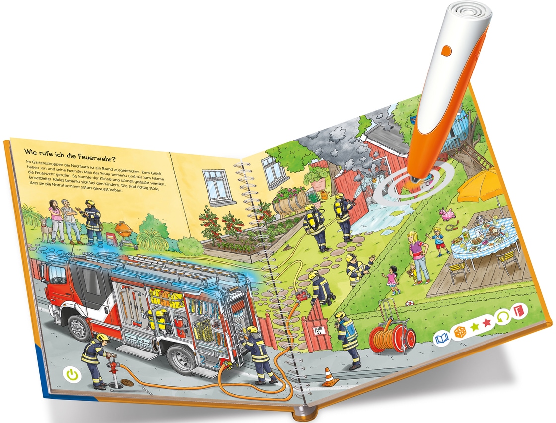 Ravensburger Buch »tiptoi® Wieso? Weshalb? Warum? Bei der Feuerwehr«, Made in Europe