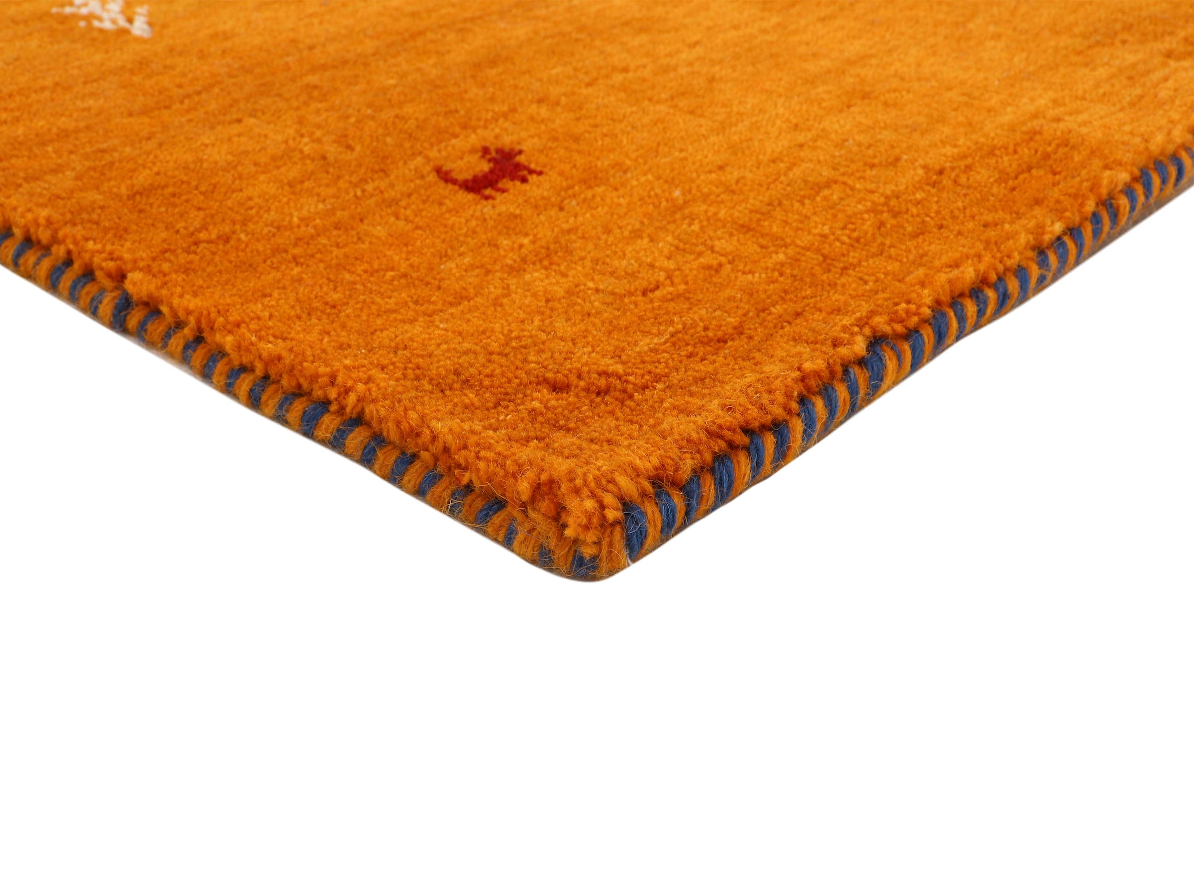 carpetfine Wollteppich »Gabbeh Uni, auch als Läufer und Rund erhältlich«, rechteckig, 15 mm Höhe, reine Wolle, handgewebt, Gabbeh Loom Tiermotiv, große Farbauswahl