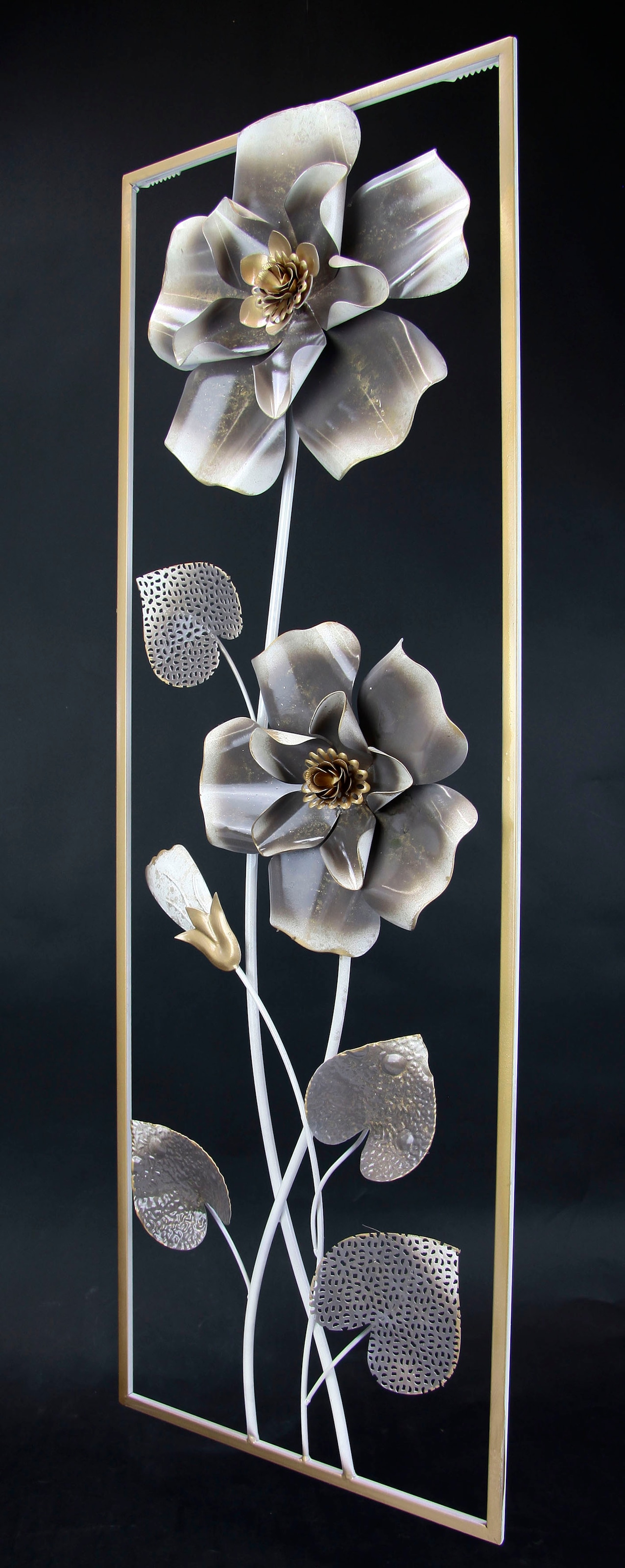I.GE.A. Wandbild »Metallbild Blumen«, Wanddeko, Metall, Wandskulptur
