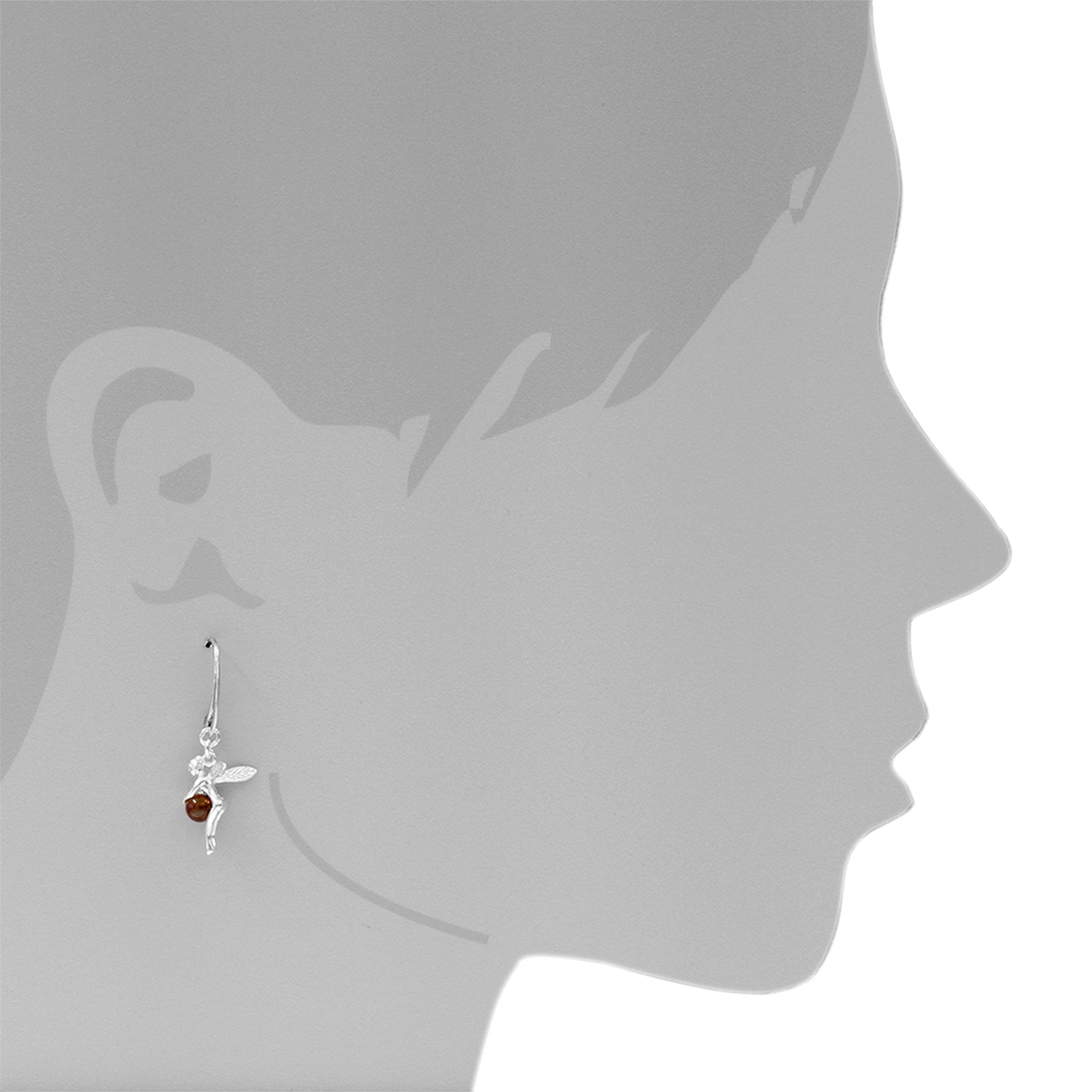 OSTSEE-SCHMUCK Paar Ohrhänger »- Elfe - Silber 925/000 - Bernstein«