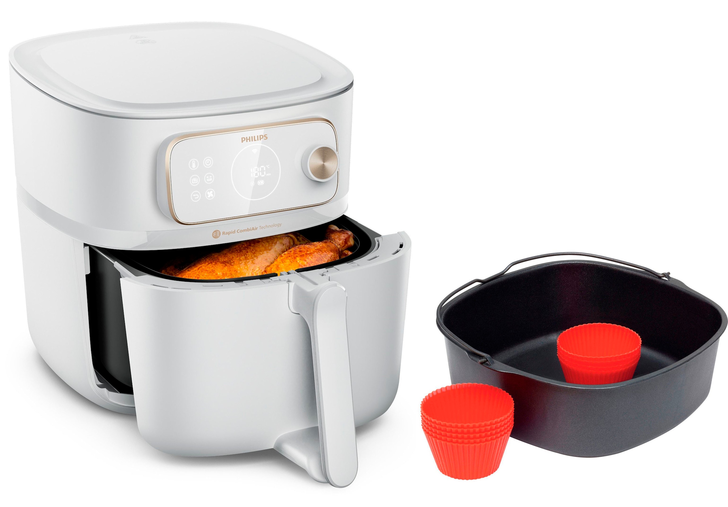 Heißluftfritteuse »Airfryer XXL Kombi HD9876, mit 8,3 l«, 2200 W, Fassungsvermögen 8,3...