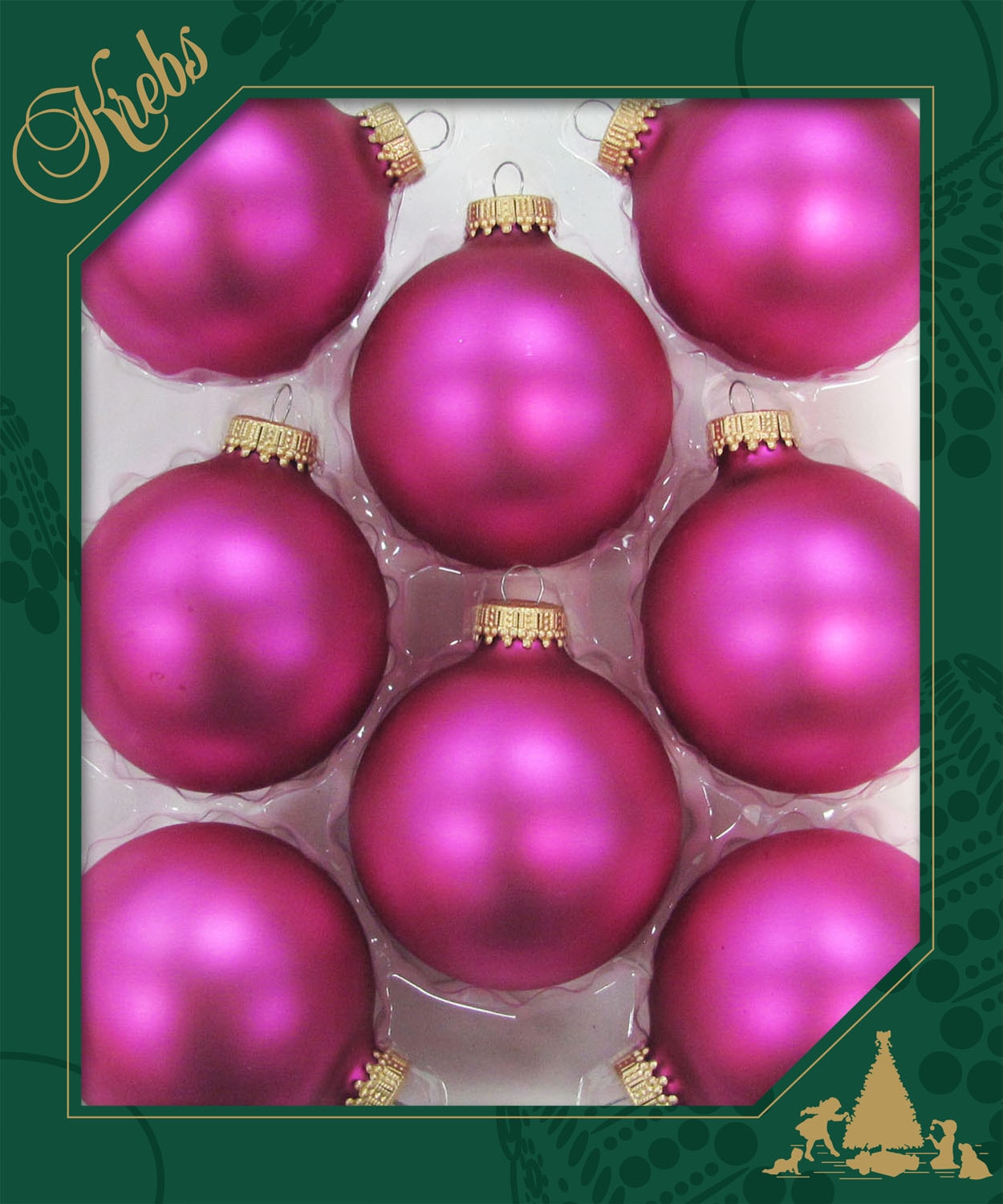 Krebs Glas Lauscha Weihnachtsbaumkugel »CBK70279«, (Set, 8 St.), aus Glas
