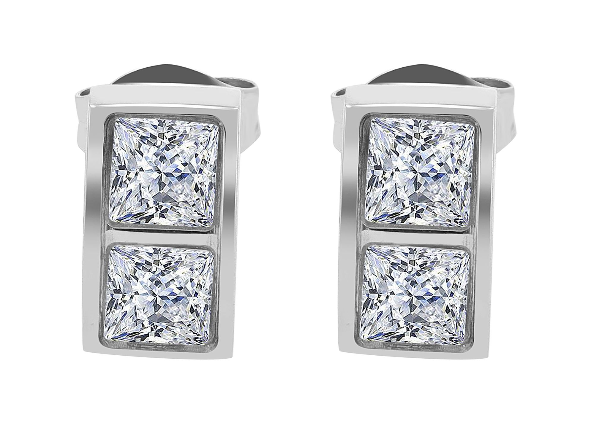 Adelia´s Paar Ohrstecker »Damen Ohrringe ¿ Ohrstecker aus Edelstahl mit Strass Steinchen«