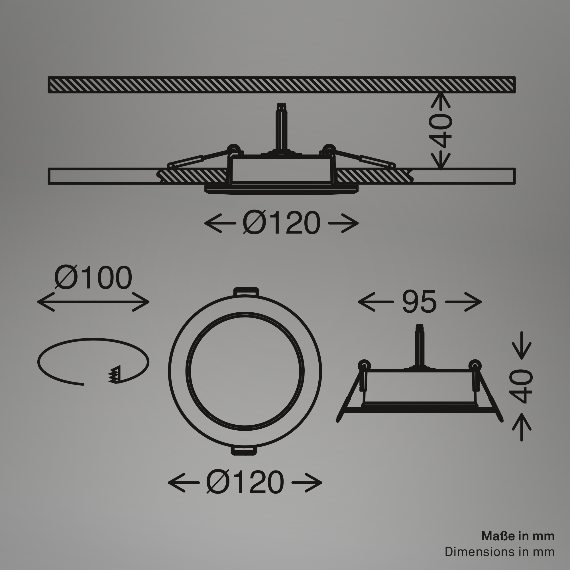 Briloner Leuchten LED Einbauleuchte »FUNGO COLOR 3945036«