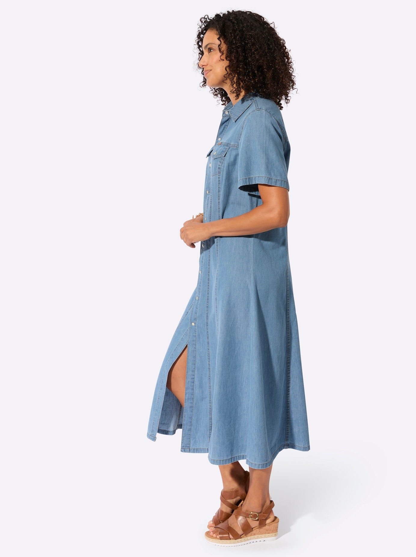 Casual Looks Jeanskleid »Jeans-Kleid« Brusttasche