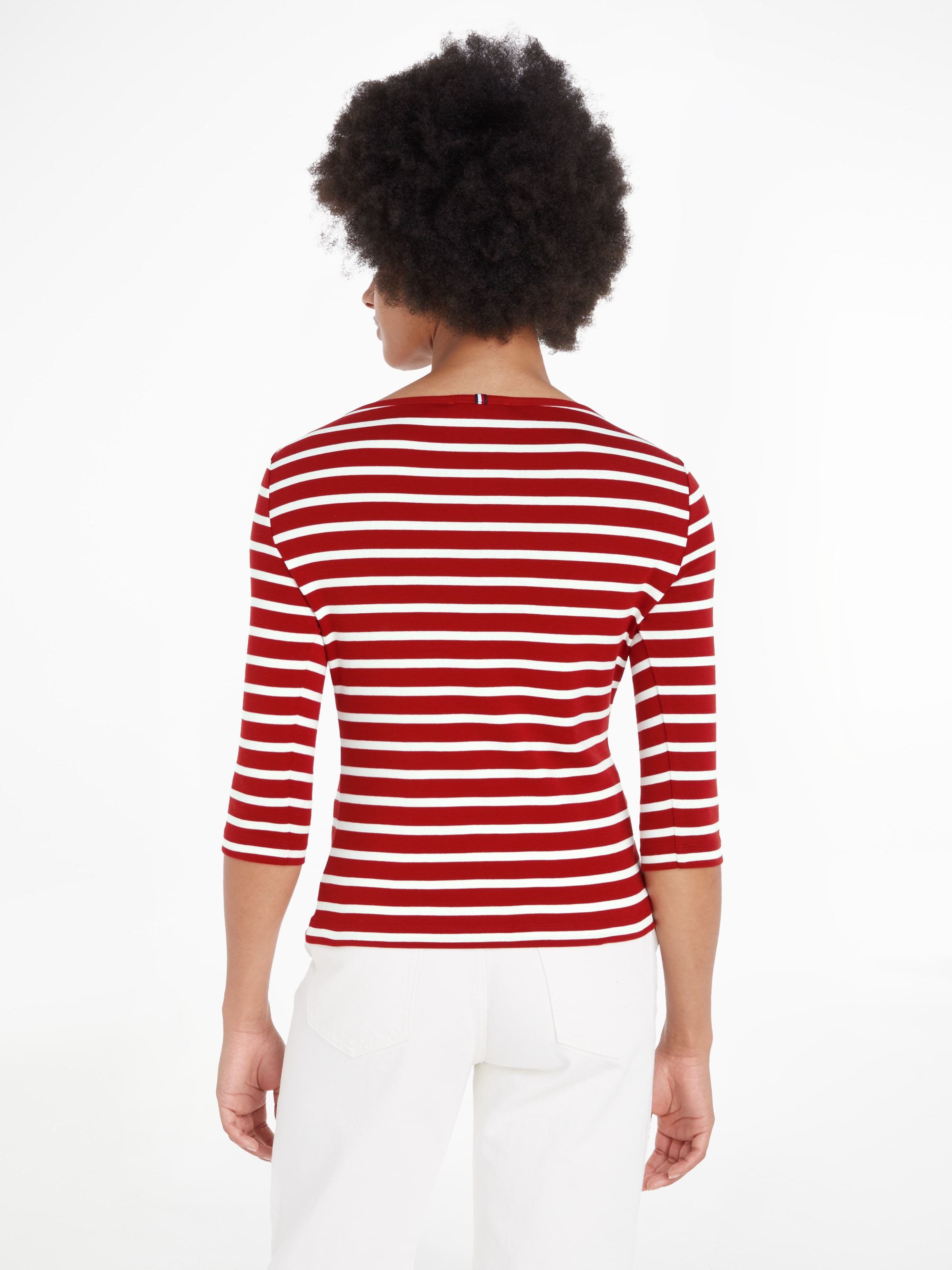 Tommy Hilfiger 3/4-Arm-Shirt »NEW CODY SLIM BOAT-NECK« mit Logostickerei