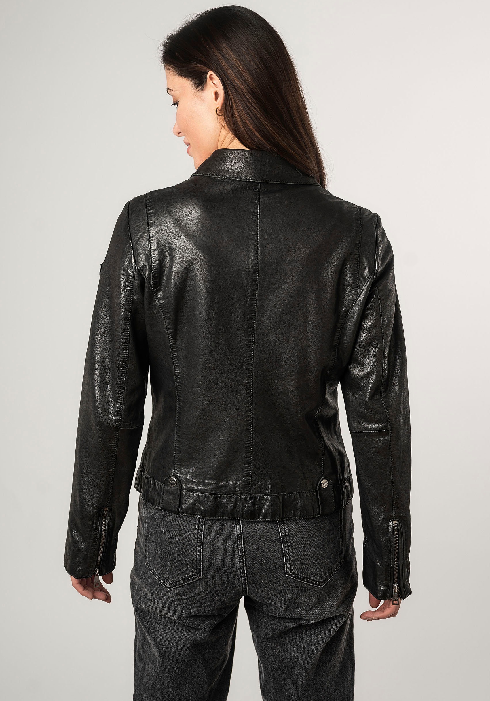 Mauritius Lederjacke »MWFayola«, mit Umlegekragen