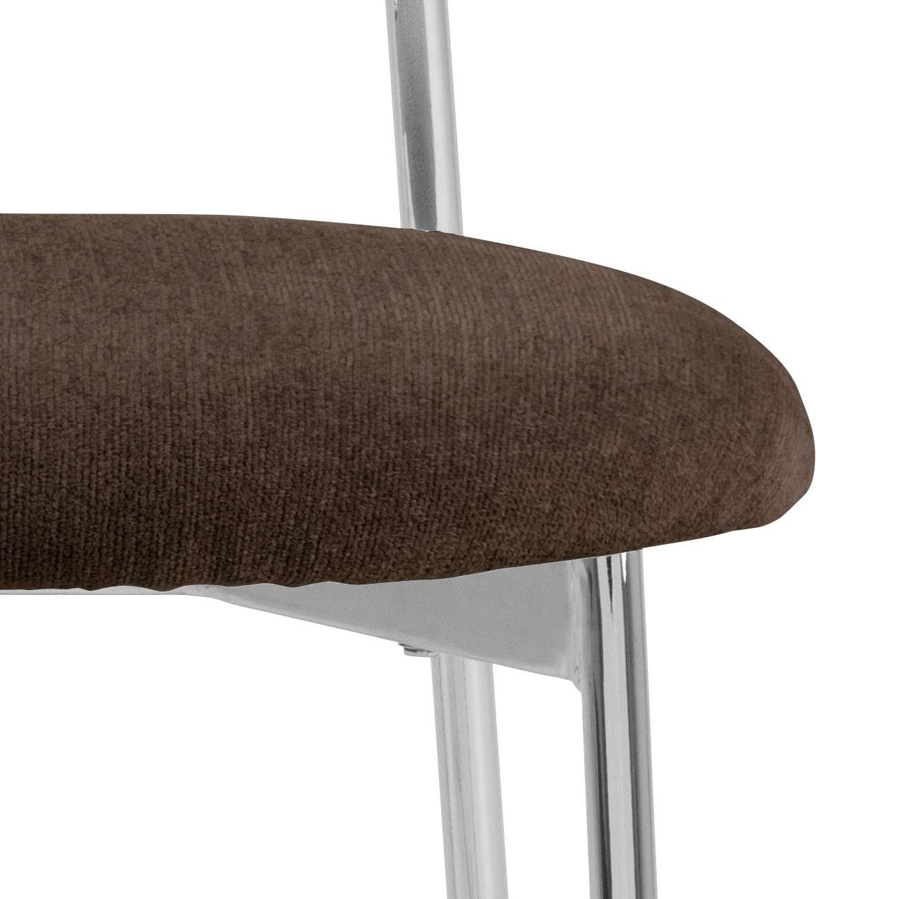 ACTONA GROUP Esszimmerstuhl »Lyric, Küchenstuhl, mit gepolsterter Sitzfläche« (Set) 2 Stk.Stuhl, Chenille, Retro-Futur, Chromstahlgestell, FSC™