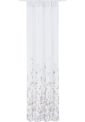 Leonique Gardine »Kaya«, (1 St.), transparent, mit Blumendesign, verschiedene Größen kaufen