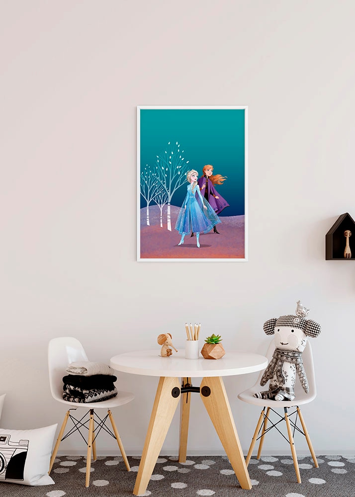 Komar Bild »Frozen Sisters«, Disney, (1 St.), Wandbild zur Dekoration im Kinderzimmer - ohne Rahmen
