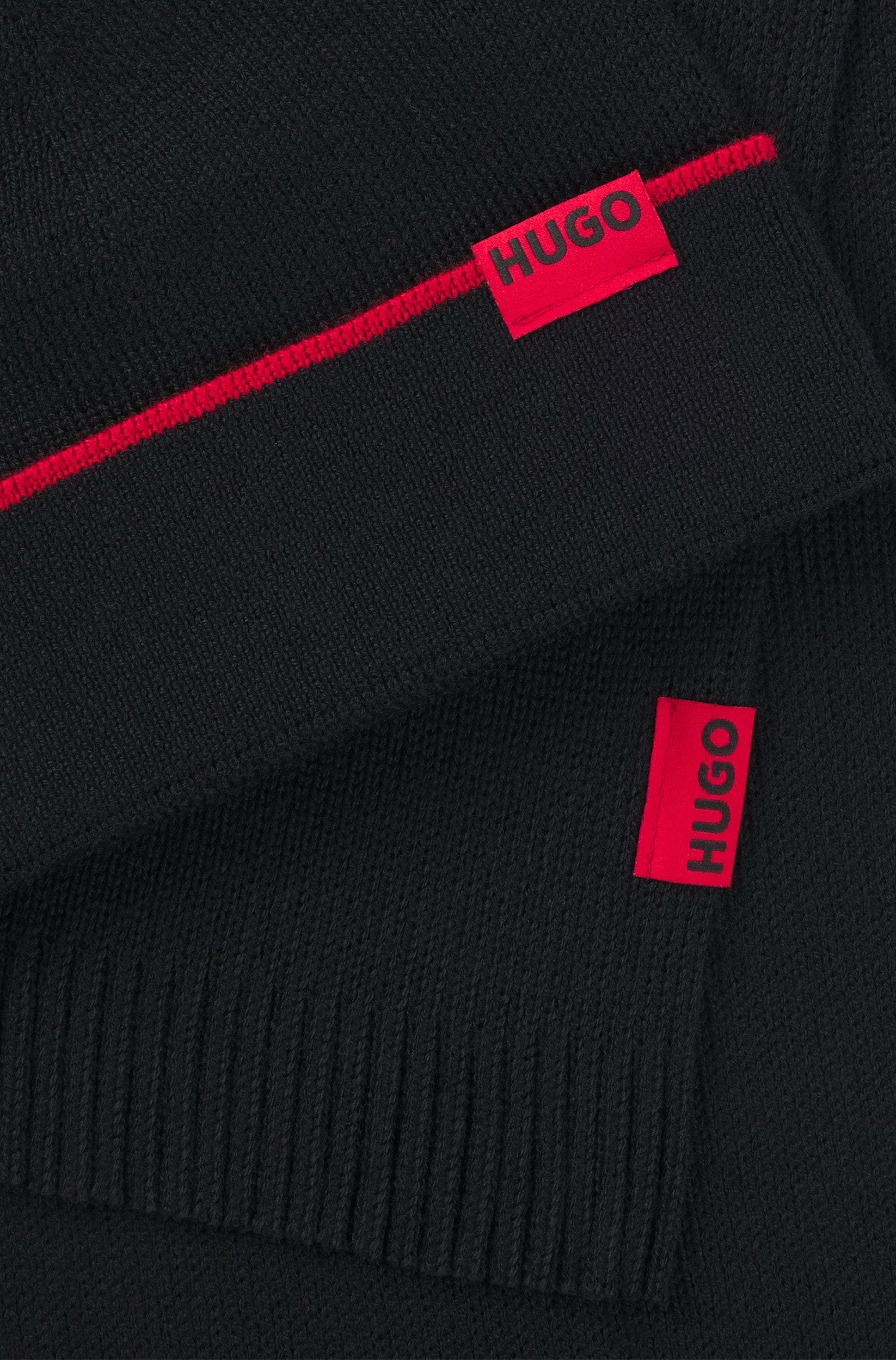 HUGO Schal »Zaschel Set« Set, mit passender Mütze, 2 Stk. tlg. aus Schurwollmix