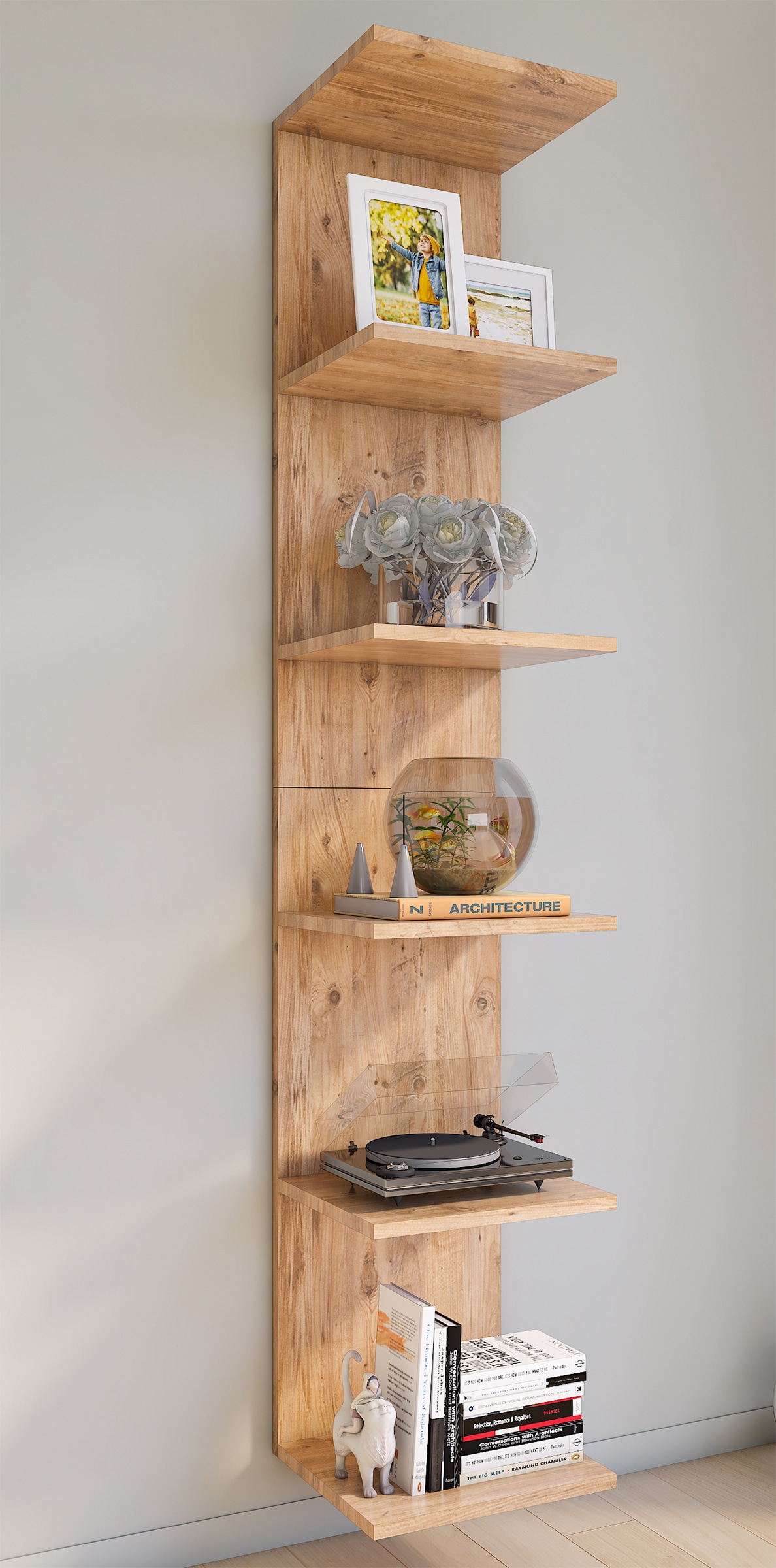 VCM Wandregal »Holz Wandregal Hängeregal Regal Deko Board Lazas«