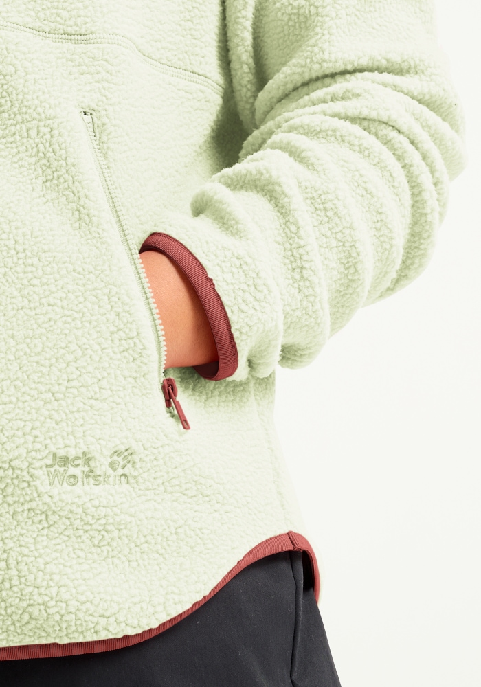 Jack Wolfskin Fleecepullover »LITE CURL HZ W«, mit hohem Kragen, aus Polyester
