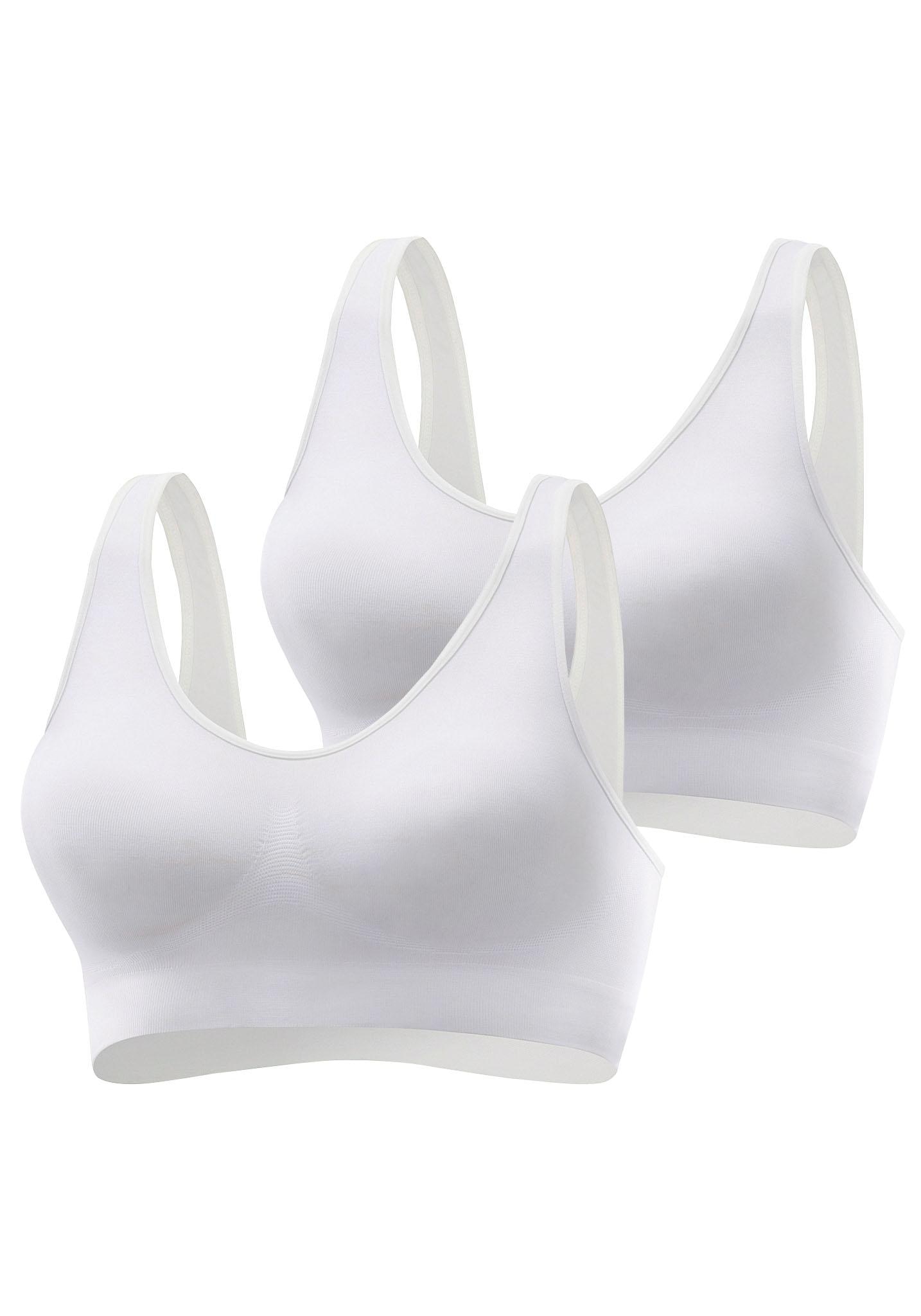 Bralette-BH, (Packung, 2 Stück), SEAMLESS ohne Bügel aus weichem Microtouchmaterial