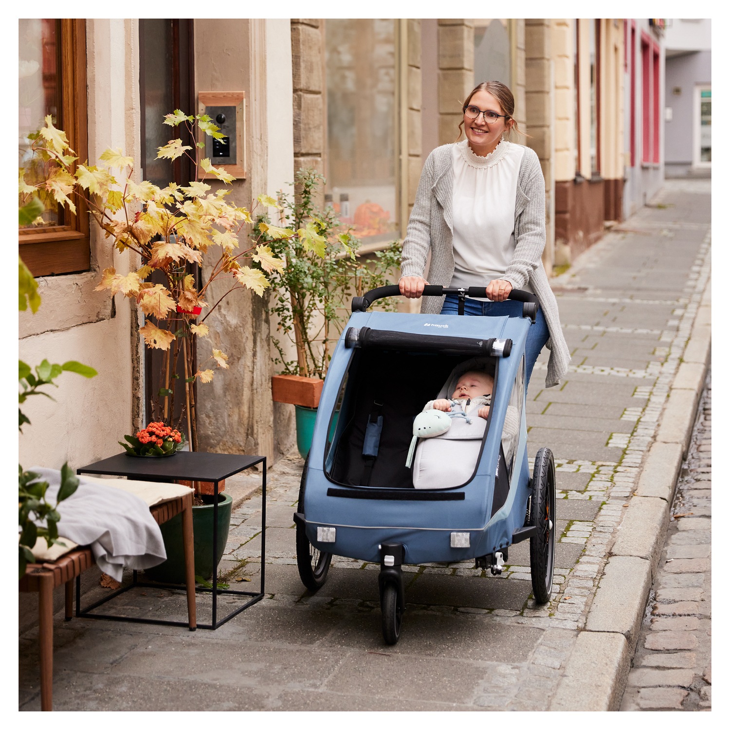 Hauck Fahrradkinderanhänger »2in1 Bike Trailer und Buggy Dryk Duo Plus, black«, für 2 Kinder; inklusive Deichsel