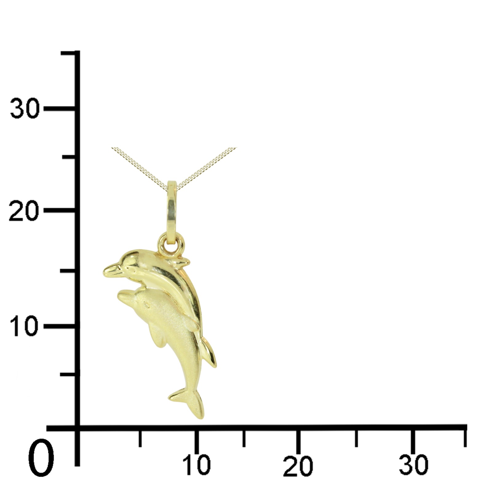 OSTSEE-SCHMUCK Kette und Anhänger Set »- Delphinpaar - Gold 333/000 -,«