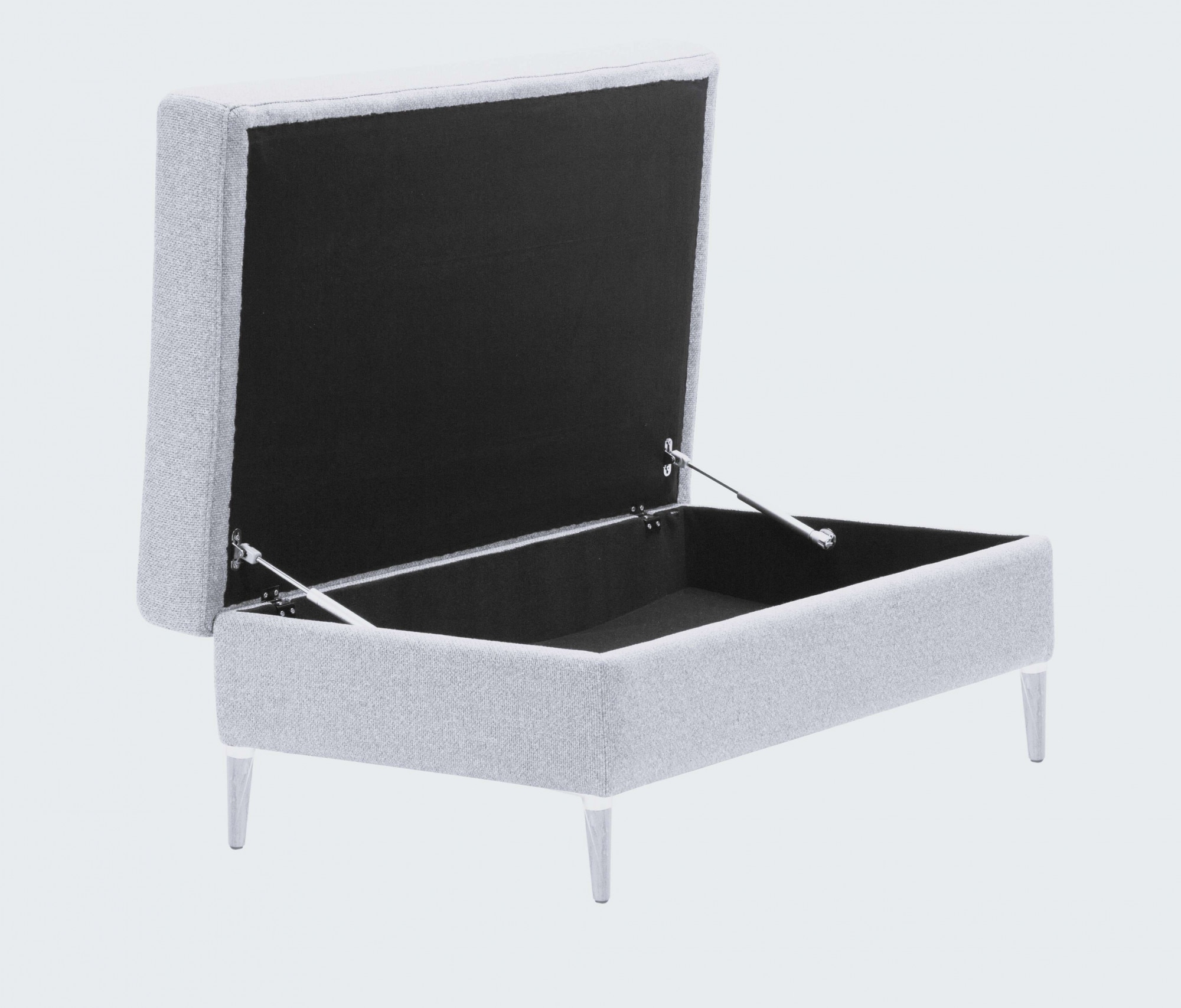 FLEXLUX Pouf »Fiore«, Kaltschaum, Füße Alu+ Eiche