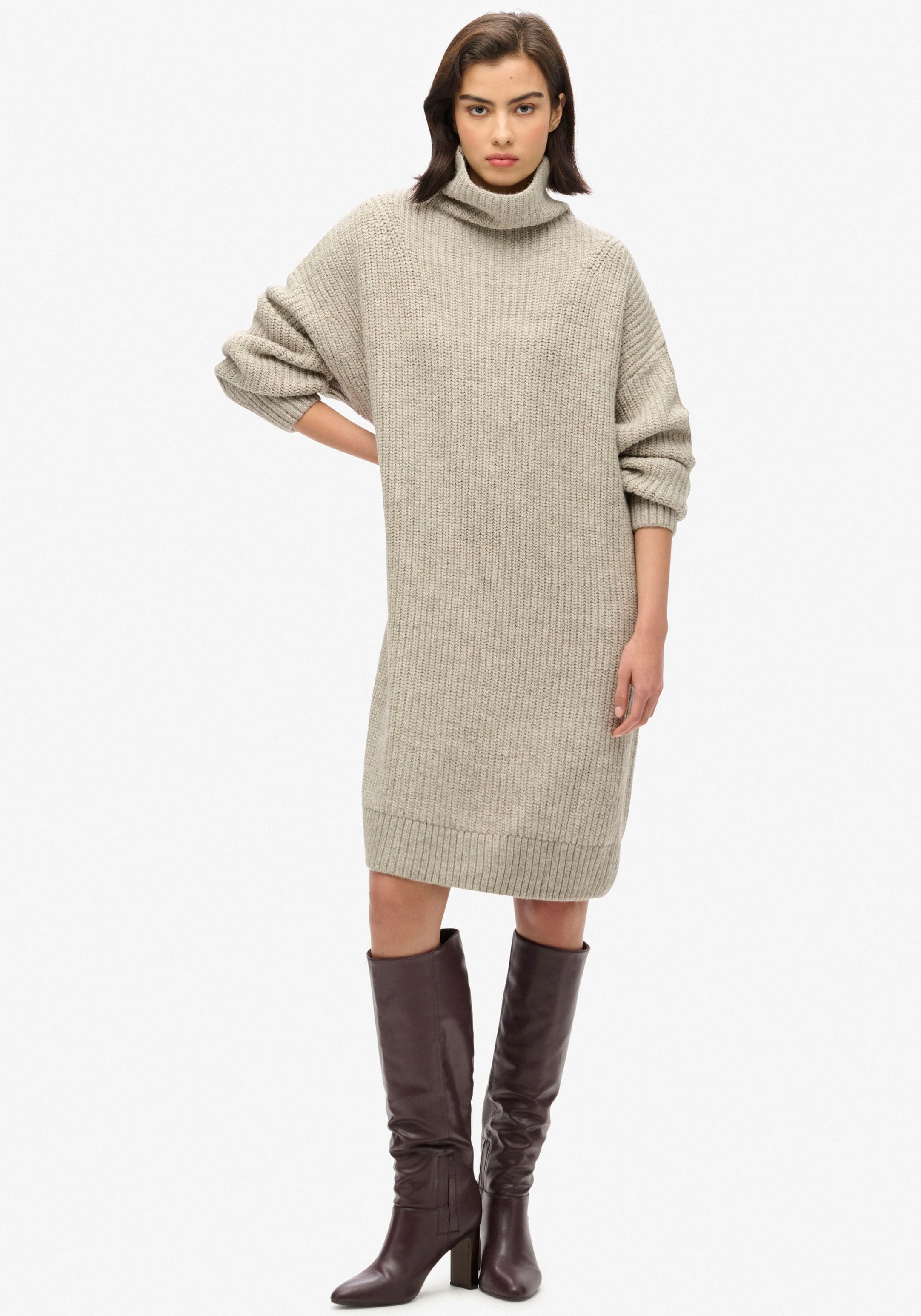 Superdry Jerseykleid »CHUNKY RIB KNIT JUMPER DRESS«