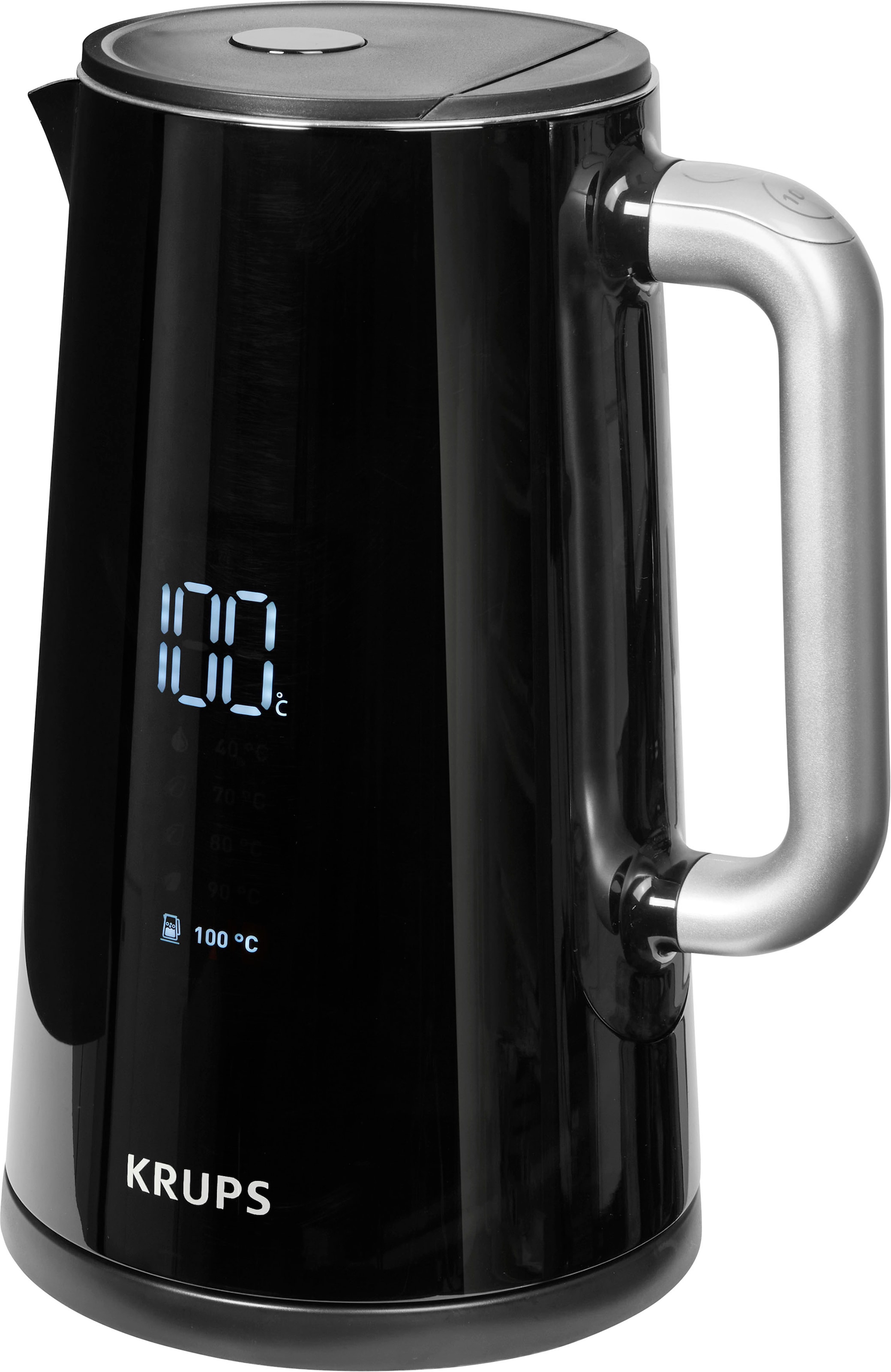 Krups Wasserkocher »BW8018 Smart'n Light«, 1,7 l, 1800 W, Digitalanzeige, 5 Temperaturstufen, 360°-Sockel, Abschaltautomatik