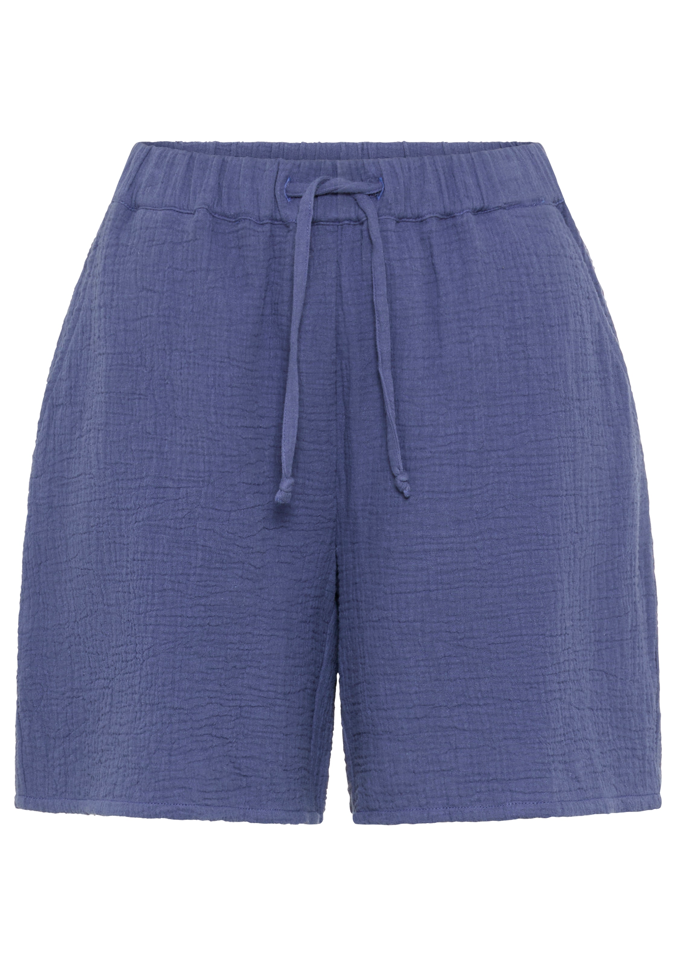 Laura Scott Shorts  feminine Stoffhose, aus Baumwolle, leichtes Webmaterial, unifarben