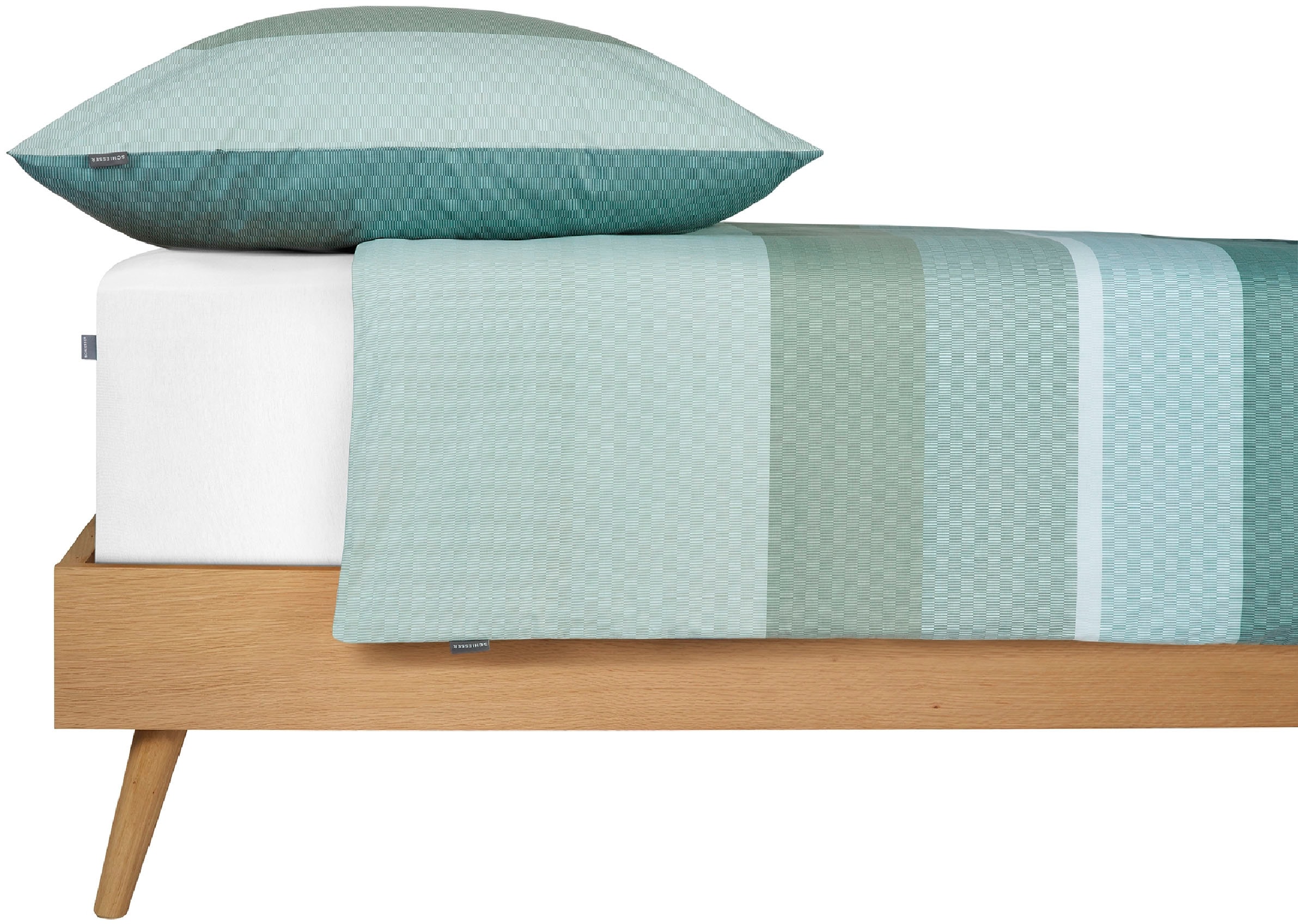 Schiesser Bettwäsche »Endy Stripes aus weicher Baumwolle mit großen und kleinen Streifen«, Made in Green