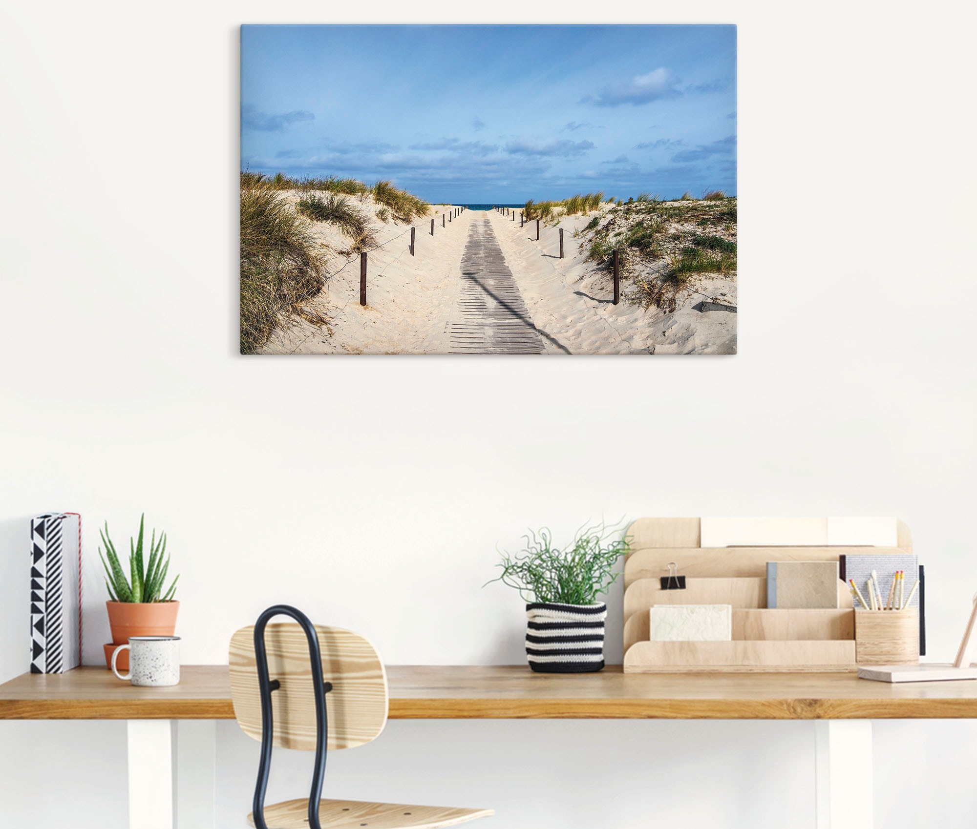 Artland Wandbild »Strandaufgang an Küste der Ostsee«, Strandbilder, (1 St.), als Alubild, Outdoorbild, Leinwandbild, Poster, Wandaufkleber