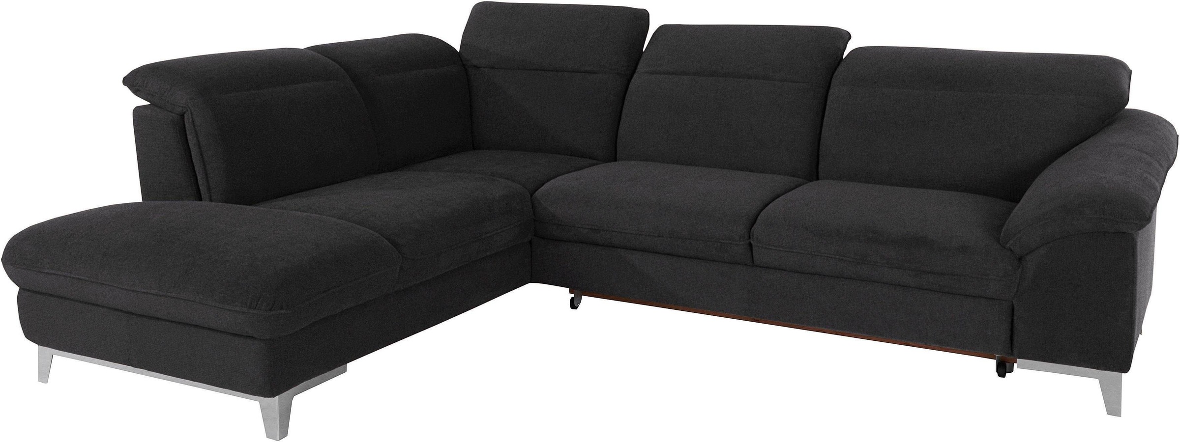 COTTA Polstergarnitur »Teresa L-Form«, (Set), Set bestehend aus: Ecksofa mit Kopfteilverstellung & Hocker