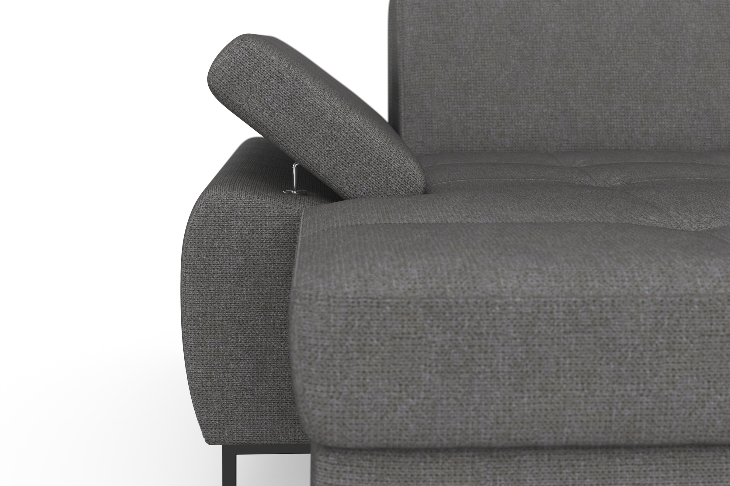 DOMO collection Ecksofa »Capelo, komfortabel, klare Linien zeichnen dieses Design aus, L-Form«, mit Armteilverstellung, wahlweise mit Bettfunktion, Federkern