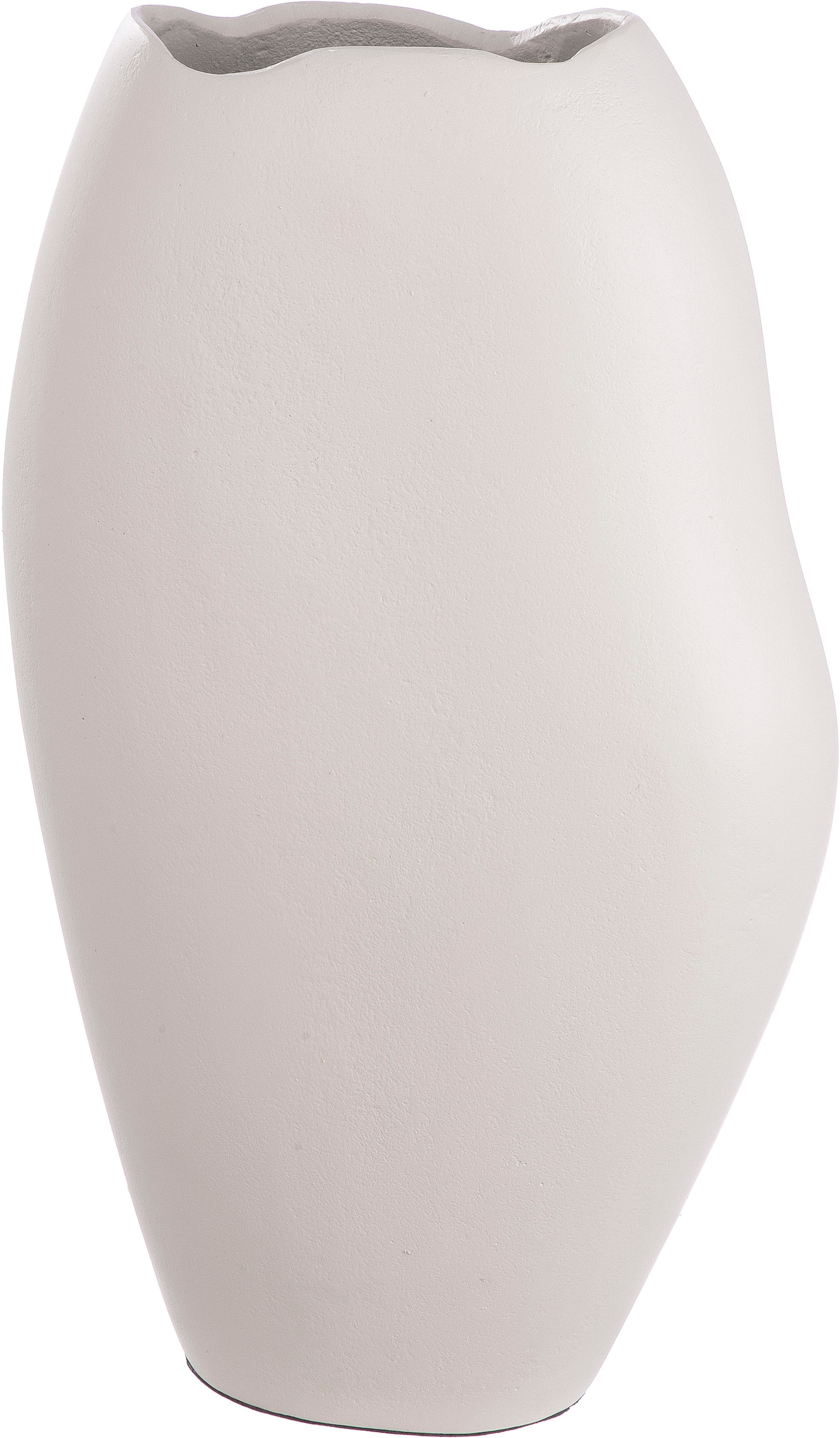 Casablanca by Gilde Tischvase »Helena, Dekovase«, (1 St.), Vase aus Aluminium, mit geschwungenem Rand, Höhe ca. 33 cm