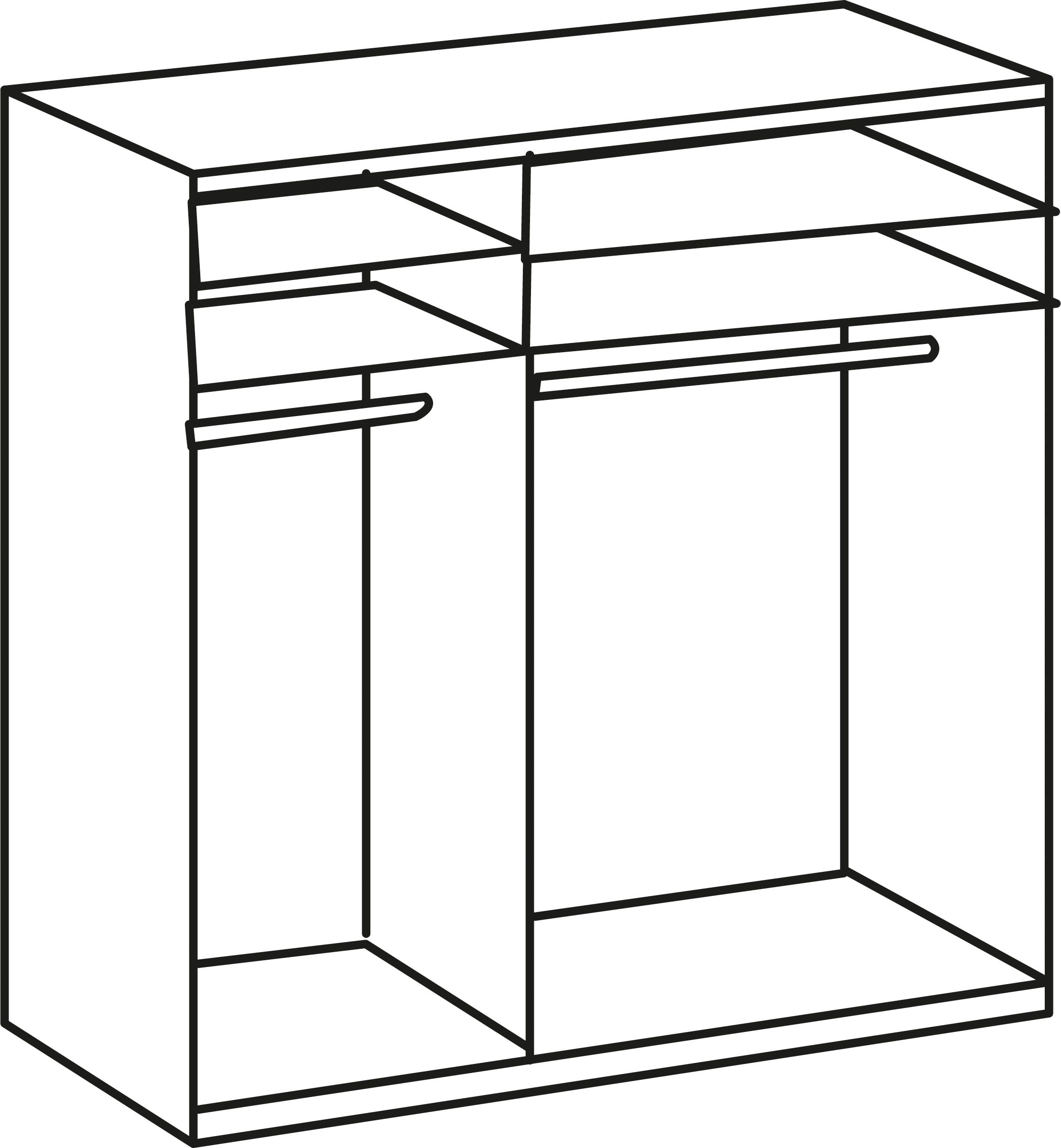 Wimex Kleiderschrank »Level by fresh to go«, Türen vollflächig mit farbigem Glas