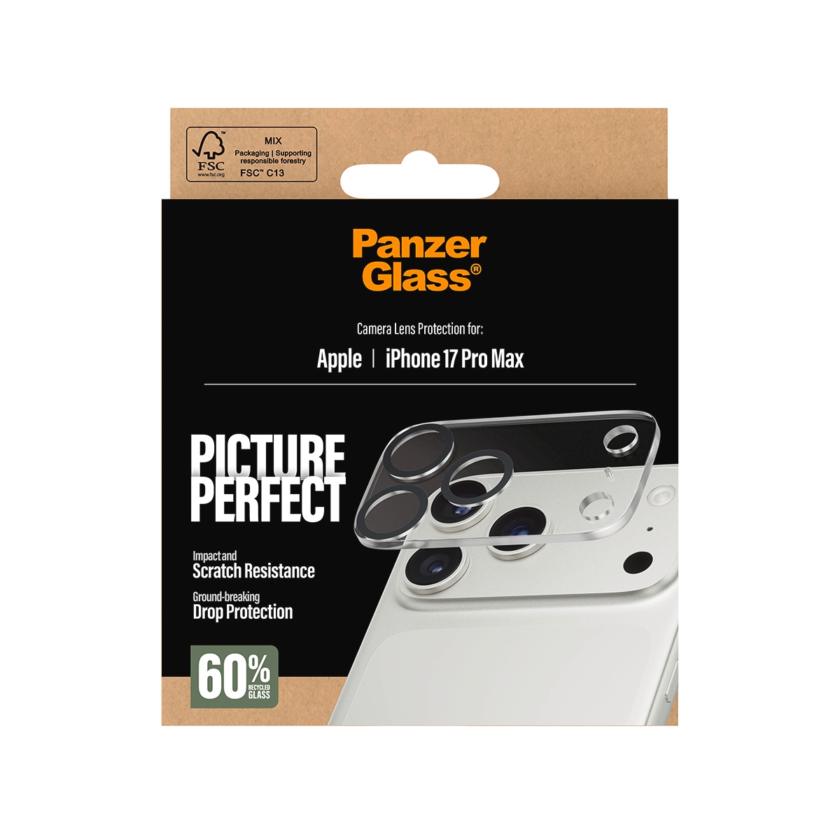 CARE by PanzerGlass Kameraschutzglas »PicturePerfect Camera Lens Protector« für Apple iPhone 17 Pro Max Kameraschutz,Linsenschutz,Objektivschutz, kratz- & stoßfest