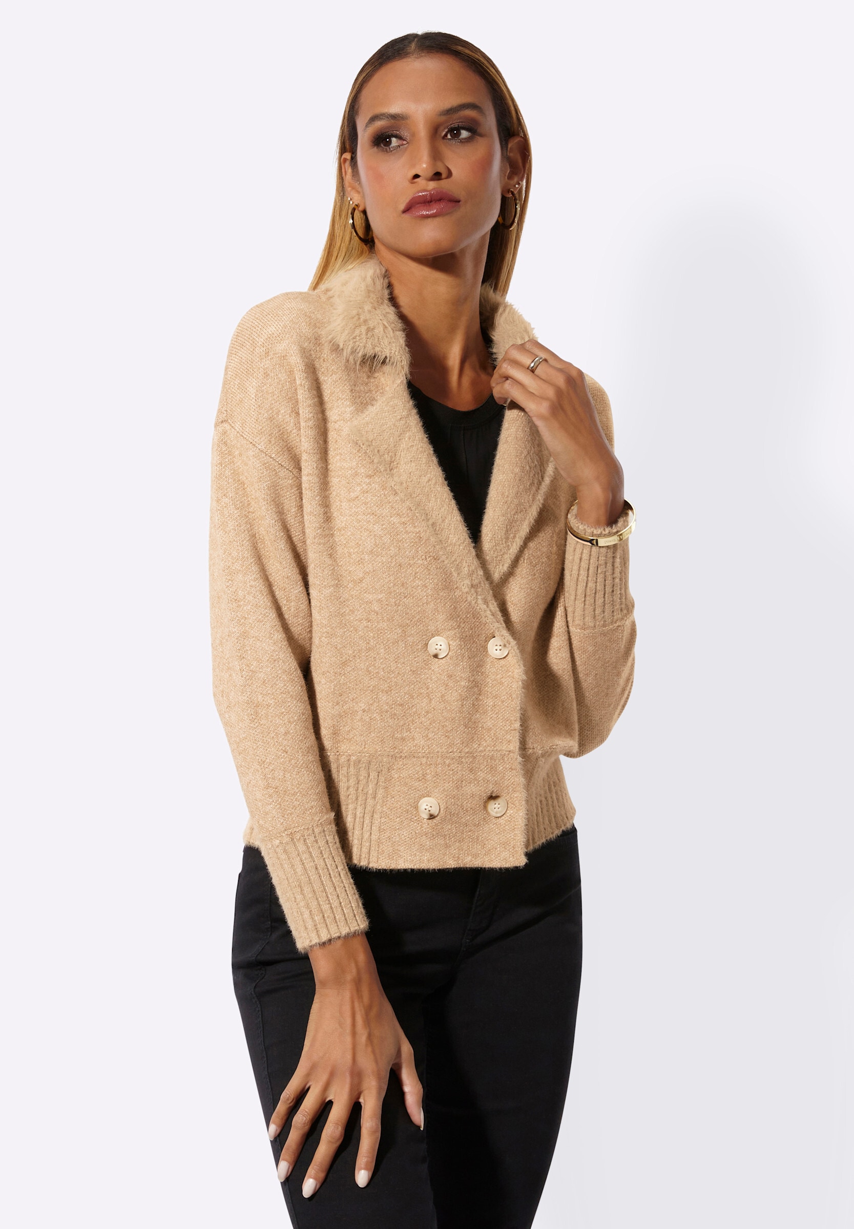 creation L Strickjacke »Strickblazer Strickjacke«
