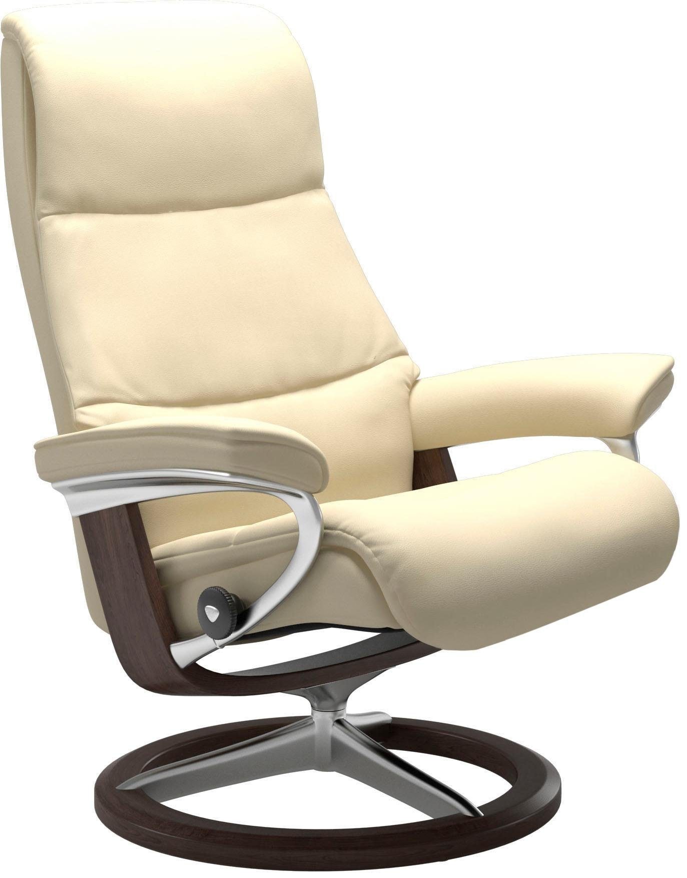 Stressless® Relaxsessel »View« Set, Relaxsessel mit Hocker,  mit Signature Base, Größe S,Gestell Wenge