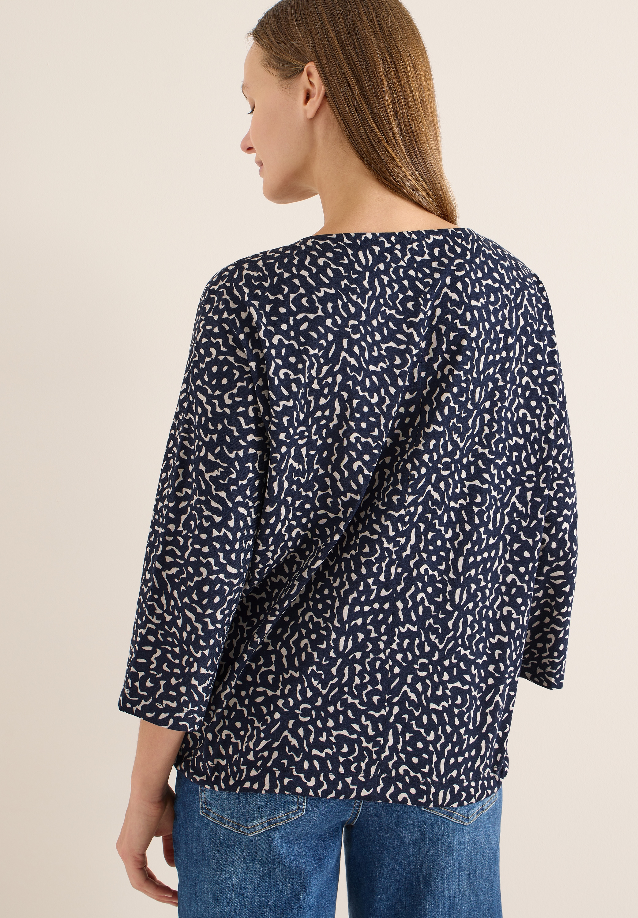 Cecil 3/4-Arm-Shirt mit Minimal Print