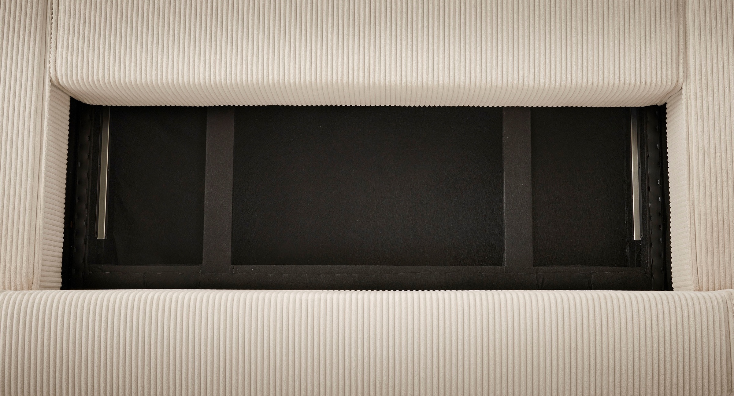 OTTO home Wohnlandschaft »Cassi, 311 cm, U-Form, Schlafsofa, Dauerschläfer, Boxspringfederung«, Schlaffunktion m. Bettkasten (Cord-Bezug