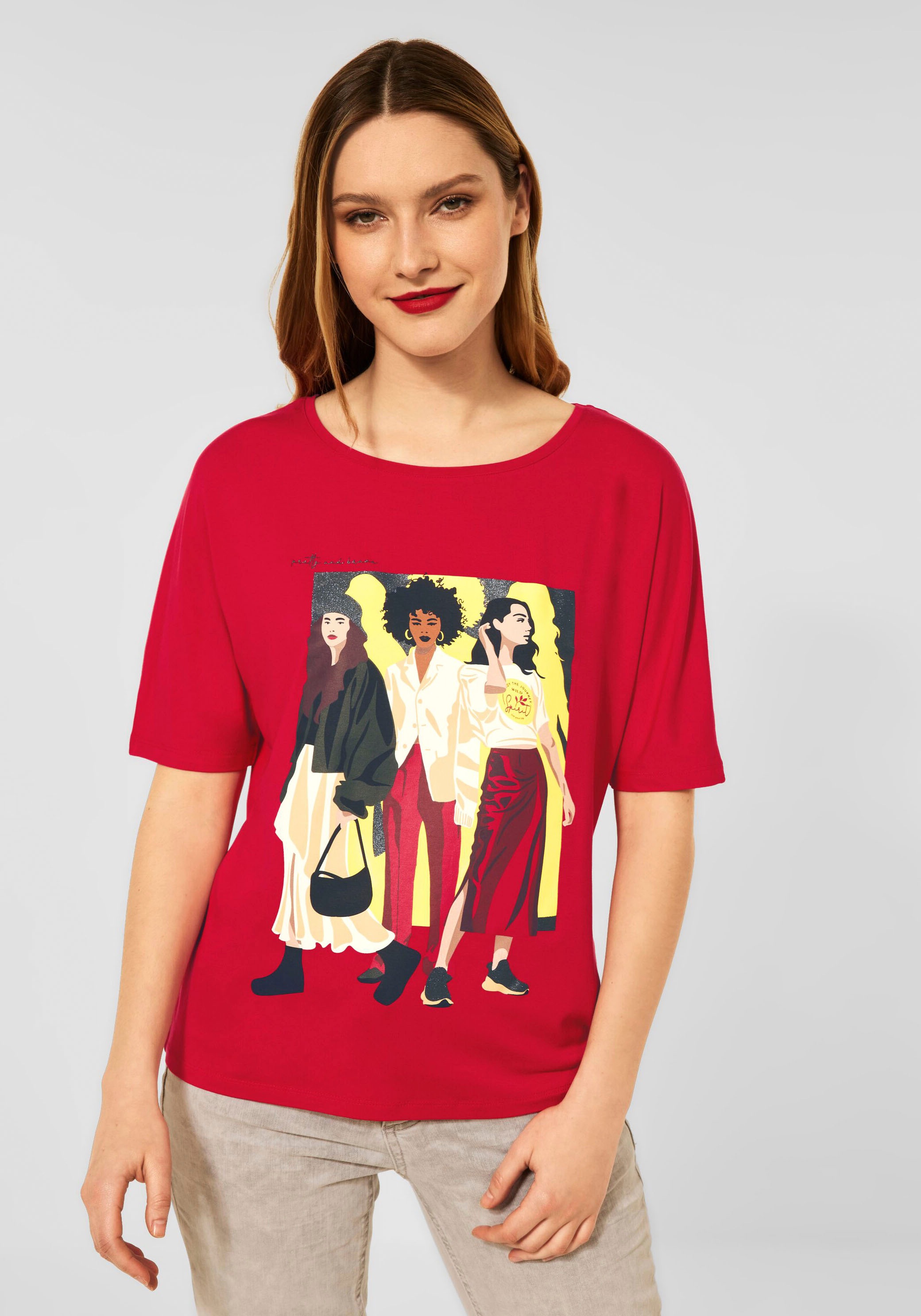 STREET ONE Print-Shirt, mit großem Frontdruck