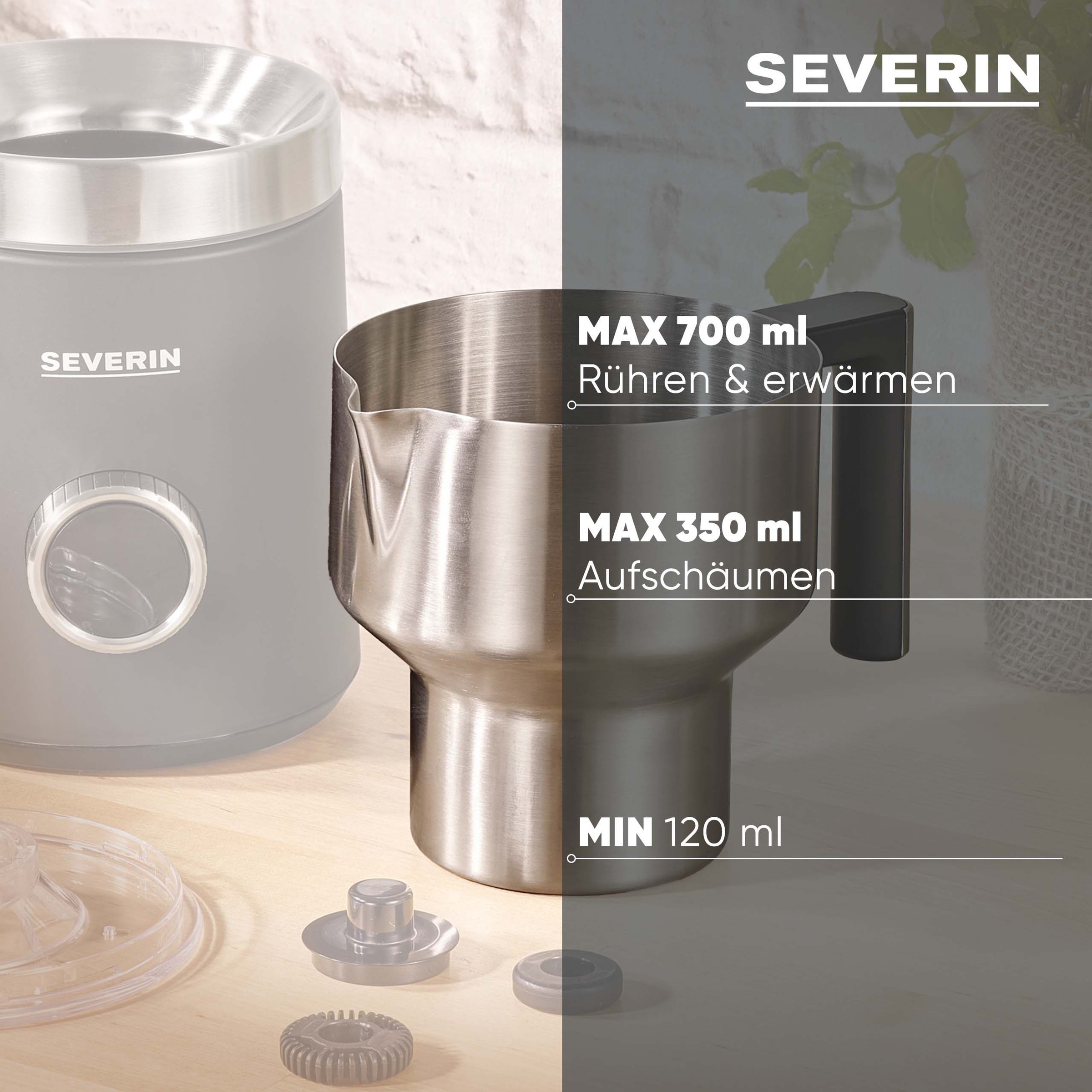 Severin Milchaufschäumer »SM 3587 Spuma 700 Plus« 500 W Induktion 13 Programme, komfortable Bedienung, stilvoller 360° LED-Lichtring