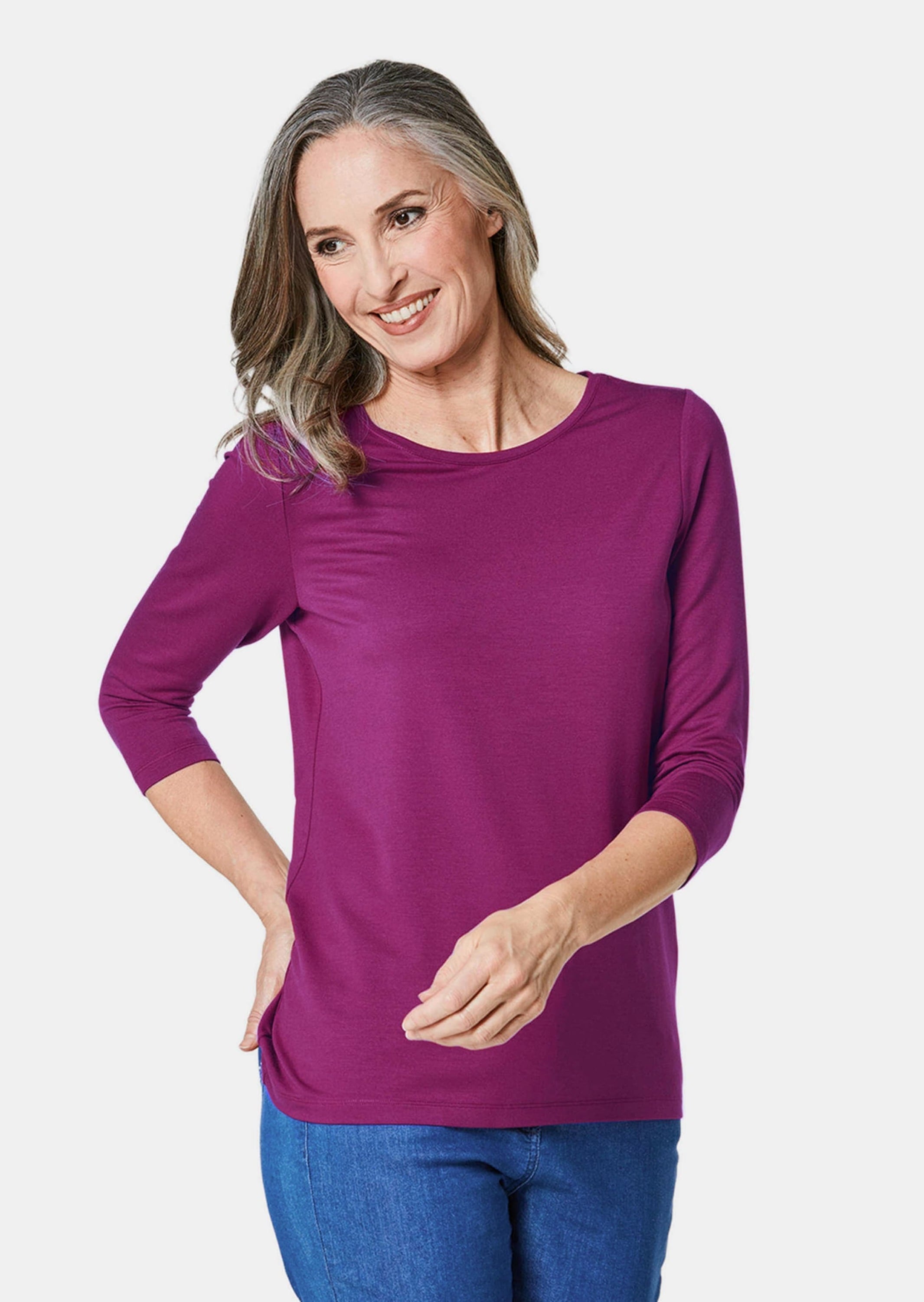 GOLDNER 3/4-Arm-Shirt »Kombifreundliches Shirt mit ¾ Arm«