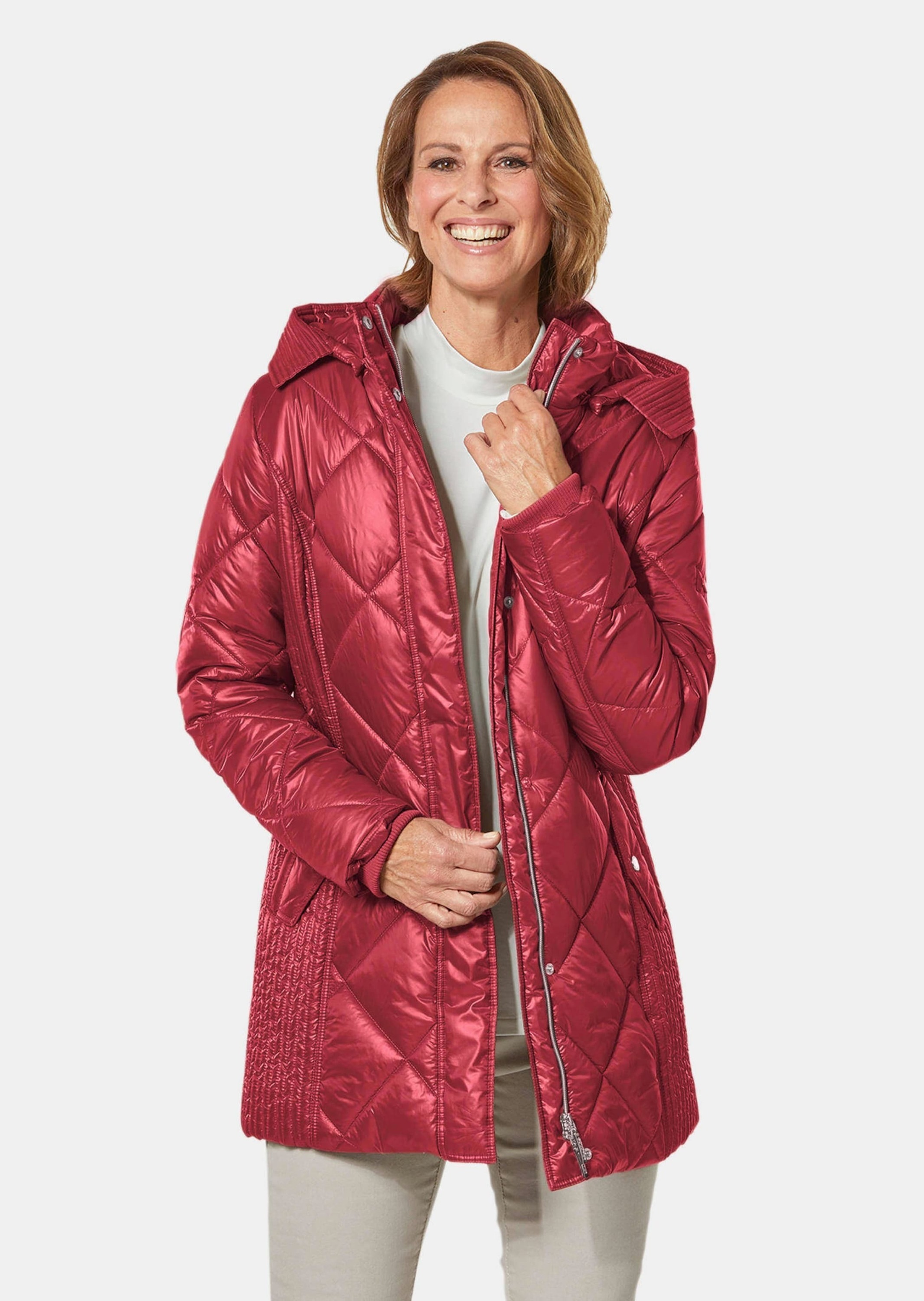 GOLDNER Steppjacke »Longsteppjacke mit hübschem Innenfutter«