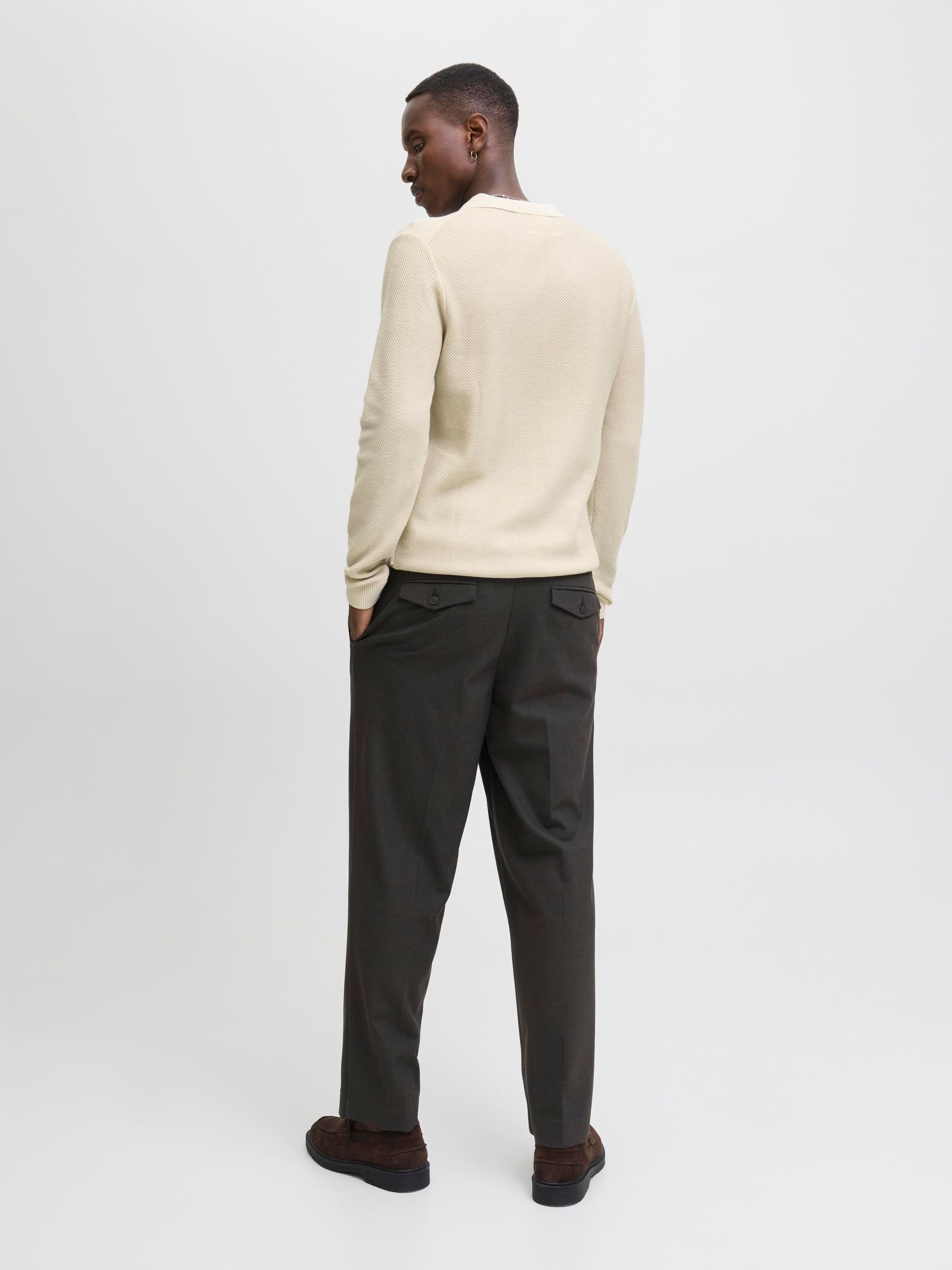 Jack & Jones Polokragenpullover »JPRBLAEASTON KNIT SPLIT NECK LS SN«