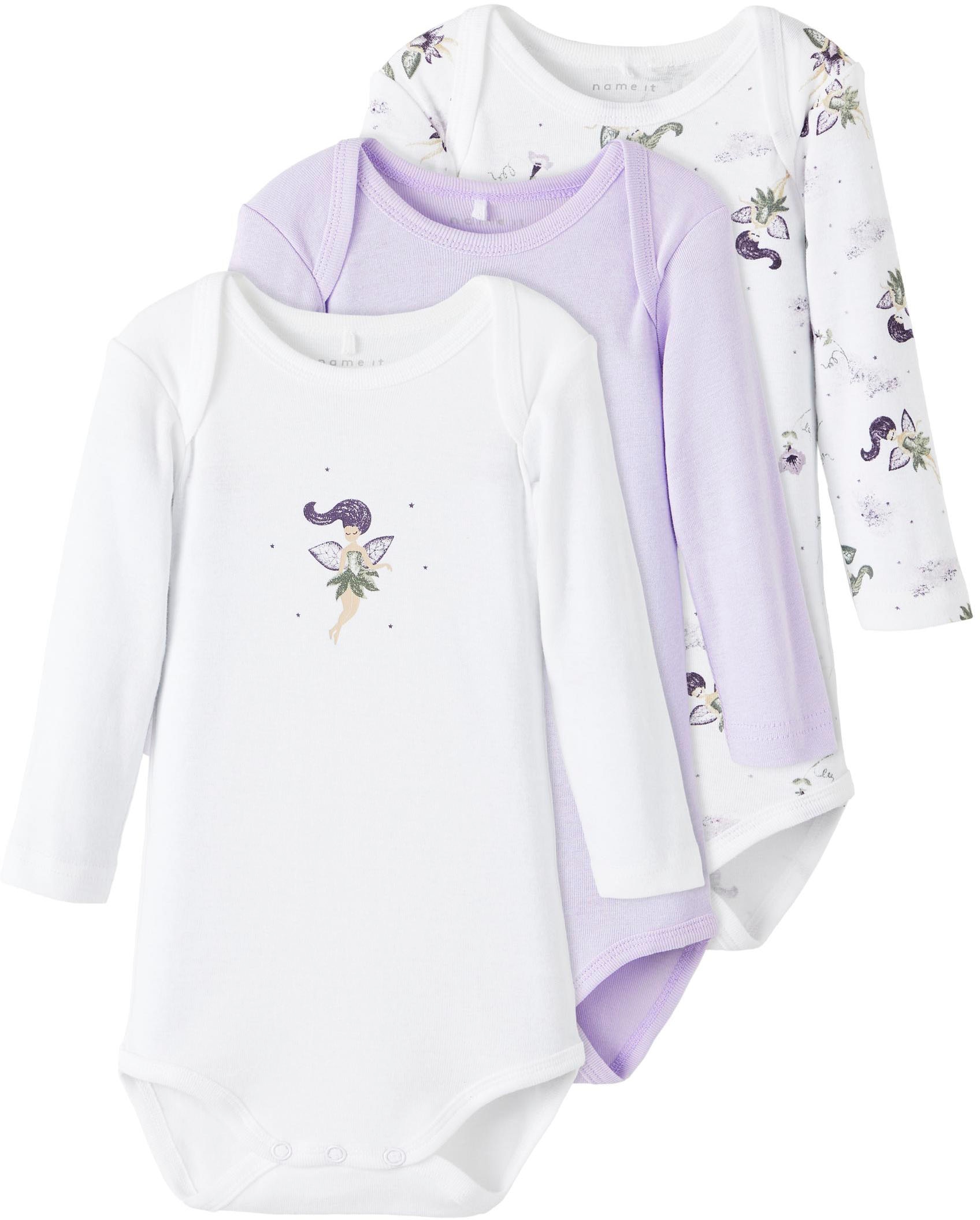 Name It Langarmbody »NBFBODY 3P LS ORCHID PETAL FAIRY«, (Packung, 3 tlg.) kaufen