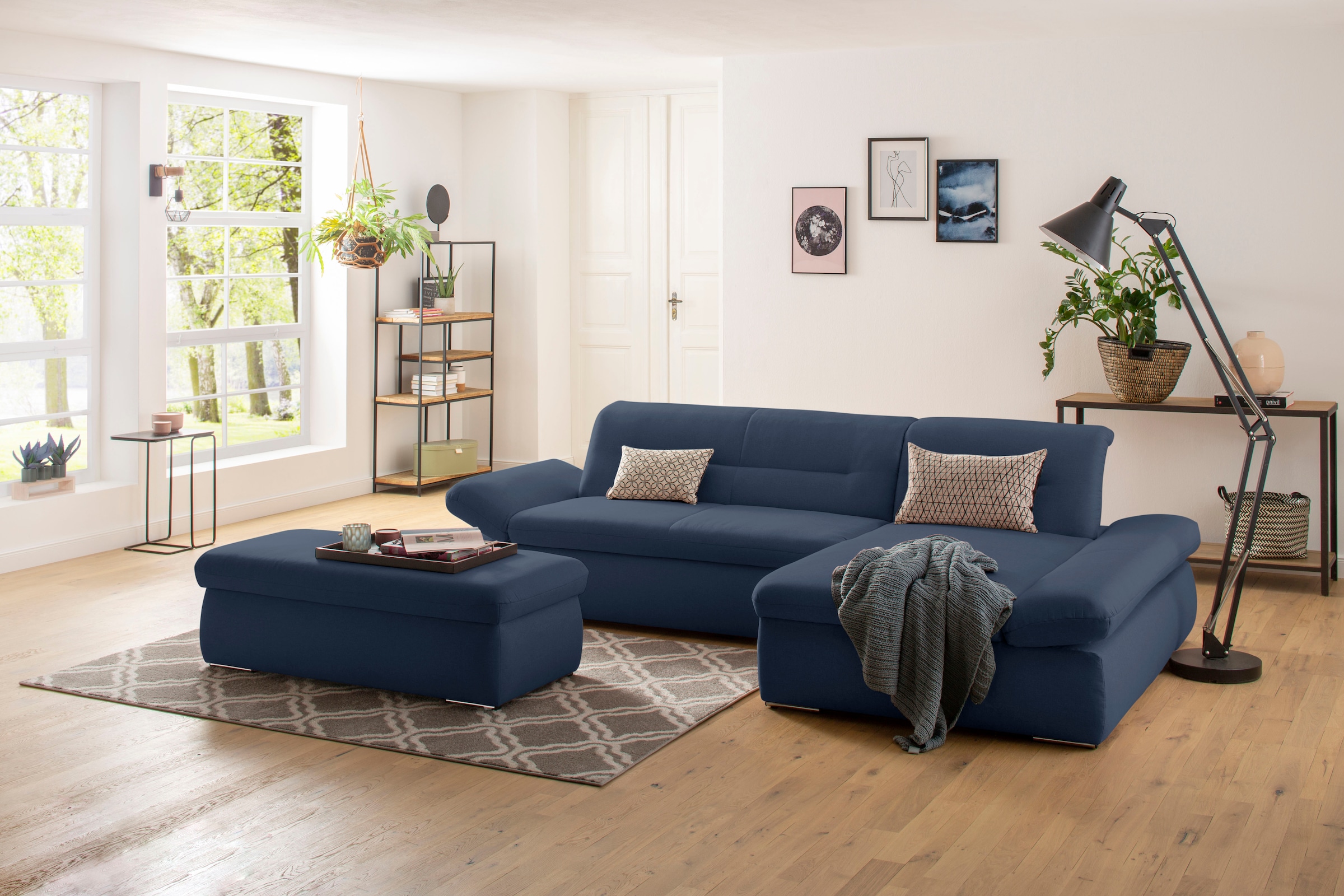 INOSIGN Ecksofa »Avesa L-Form«, Wahlweise mit Armteilvertsellung und Bettfunktion, B/T/H: 300/172/80cm