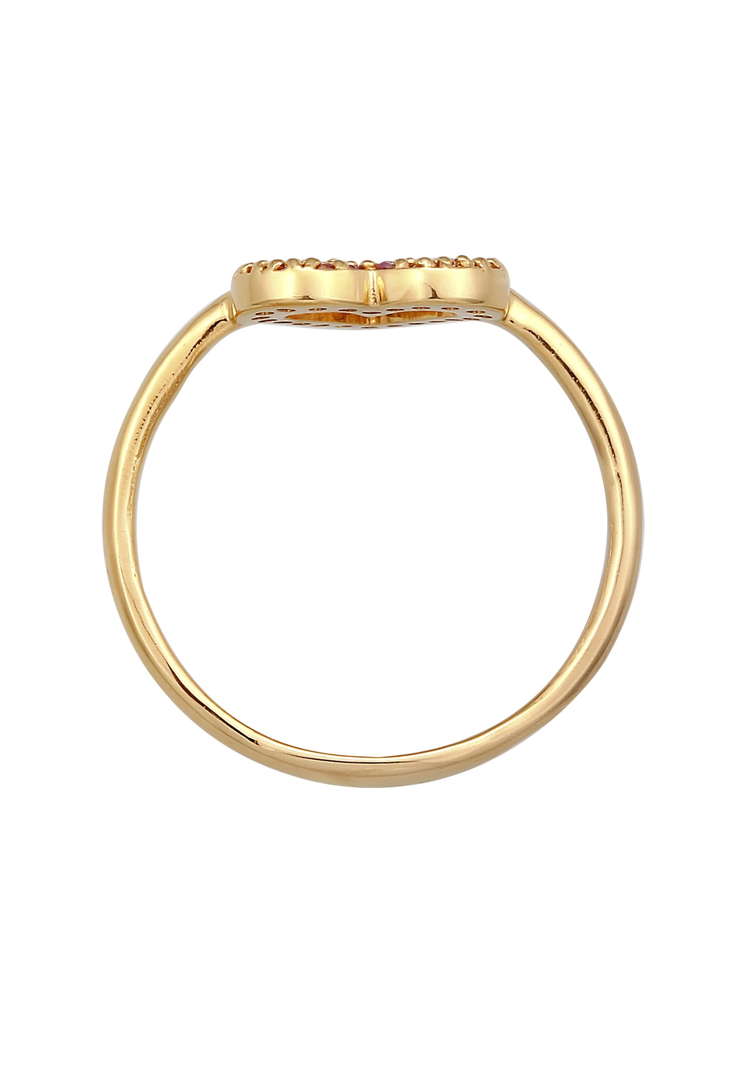 HAZE & GLORY Silberring »Ring Herz - I heart you 375 Gelbgold«