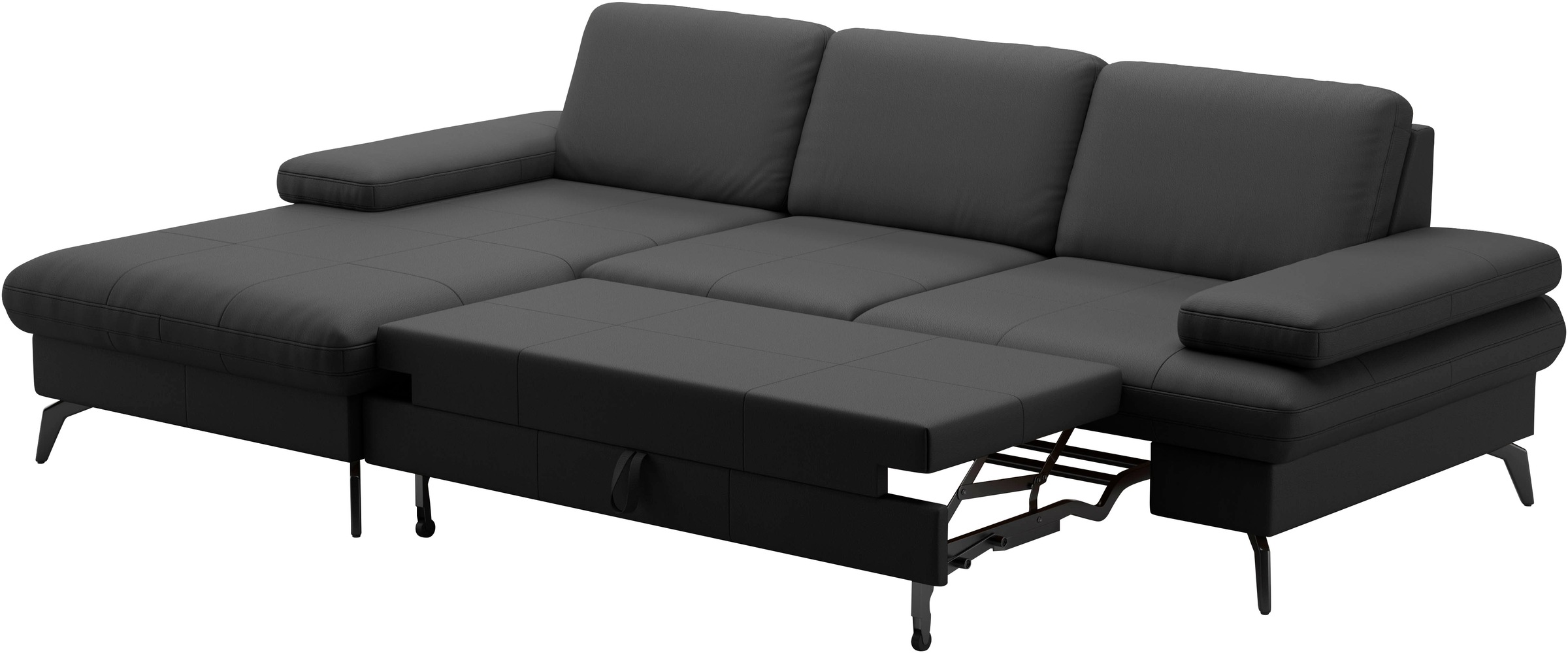 sit&more Ecksofa »Morris L-Form, inkl. Sitztiefenverstellung«, wahlweise mit Armteilverstellung, Bettfunktion & Bettkasten
