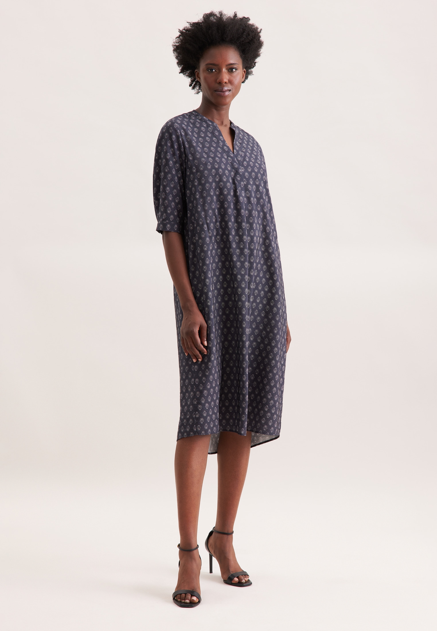seidensticker Sommerkleid 3/4 V-Neck Druck