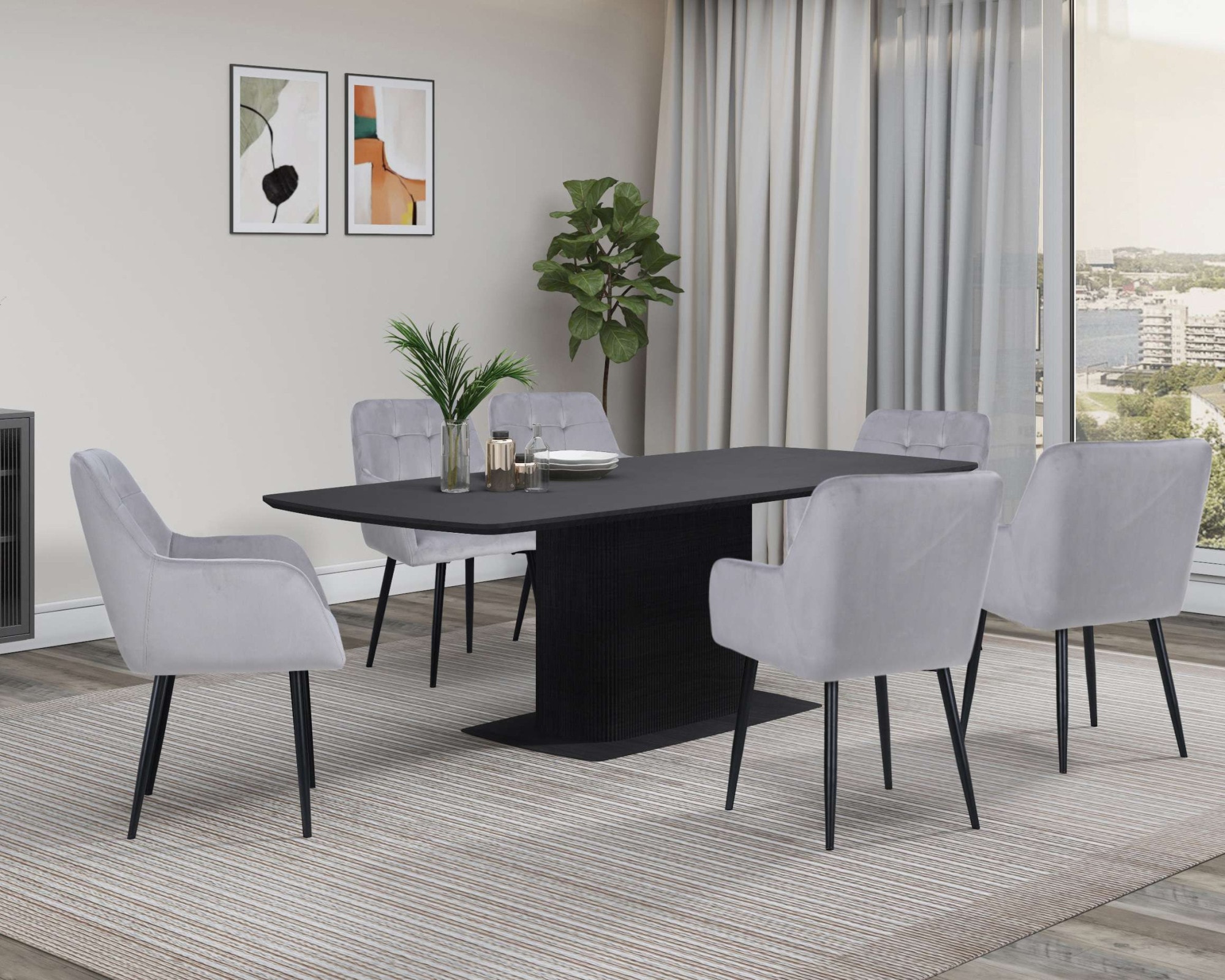 OTTO home »Bostony« () 2 Stk.gepolsterte Rückenlehne, Armlehne und Sitzfläche, Sitzhöhe 49 cm