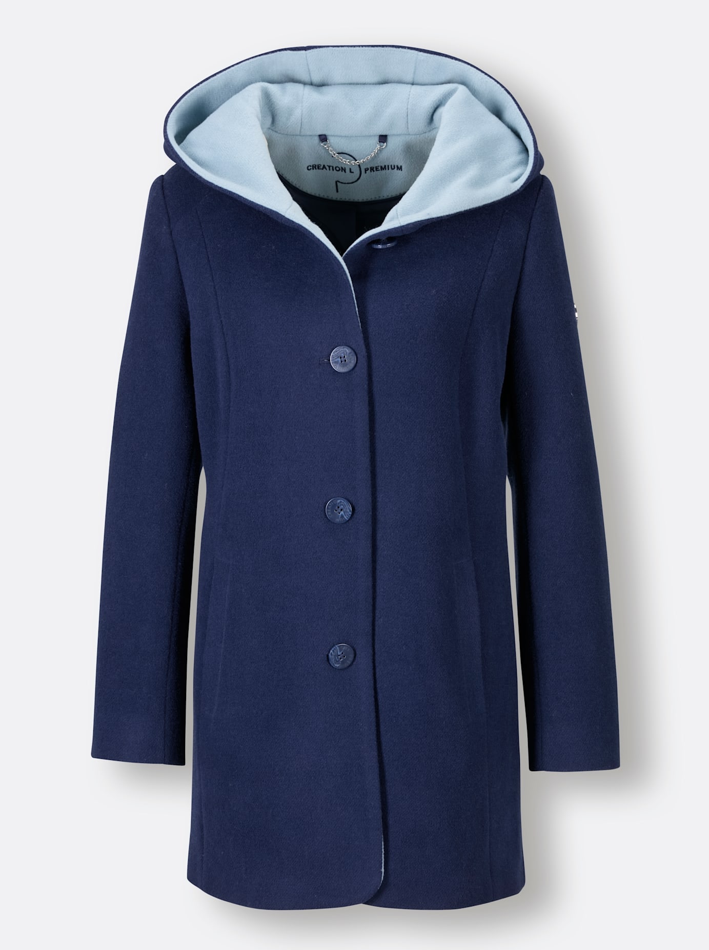 CREATION L PREMIUM Langjacke, mit Kapuze