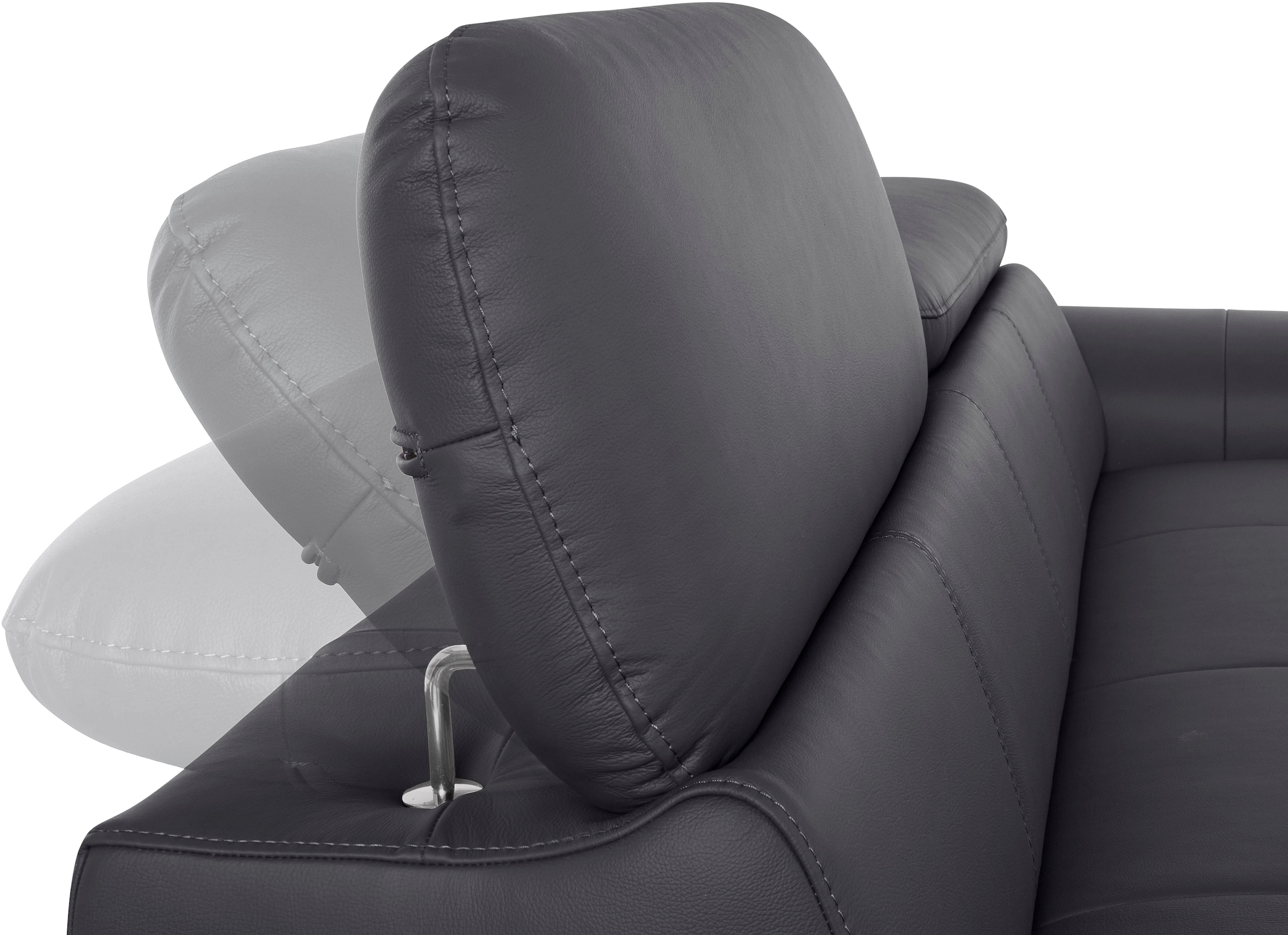 COTTA 2-Sitzer »Chef«, Big-Sofa mit Kopfteilverstellung, edle Metallkufen
