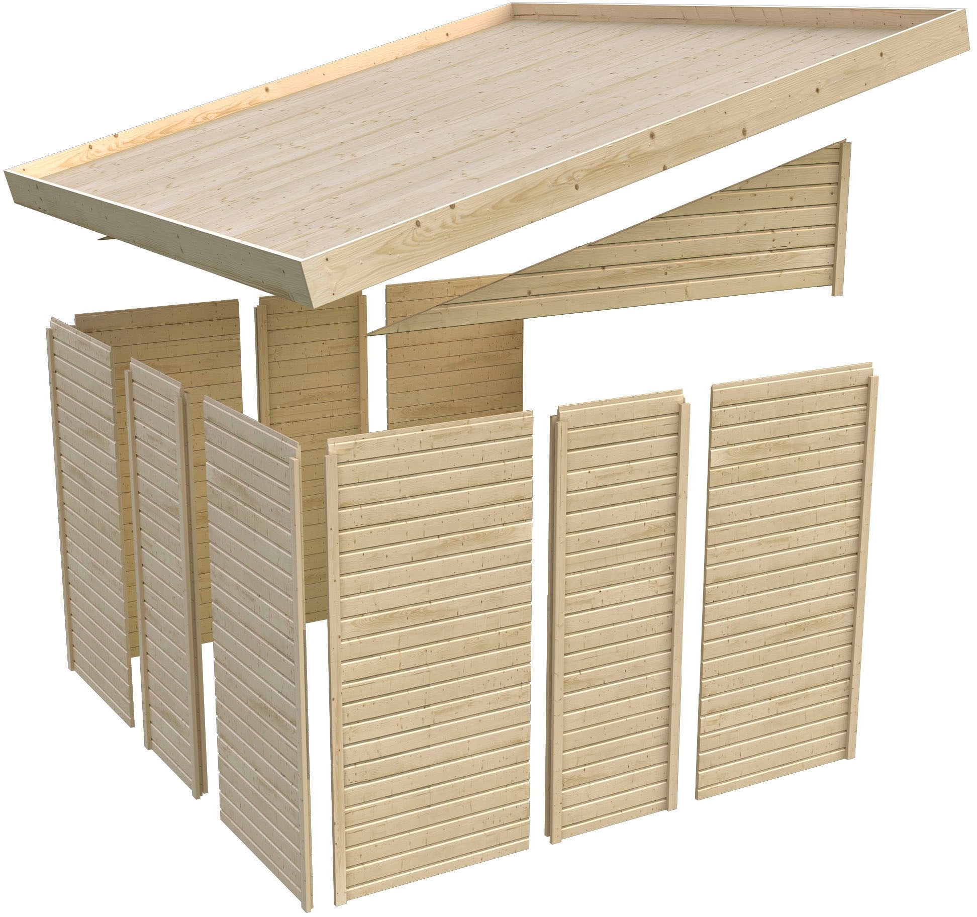 Karibu Gartenhaus »Wurmberg 4« terragrau oder naturbelassen